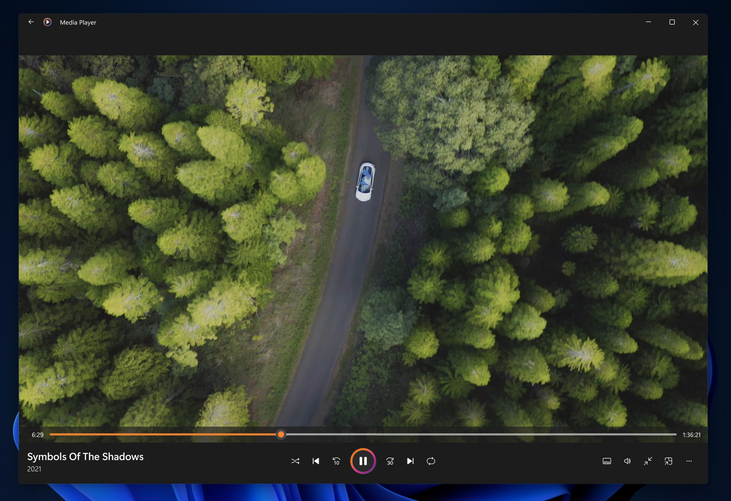 Video is also supported in this Windows 11 Media Player app.