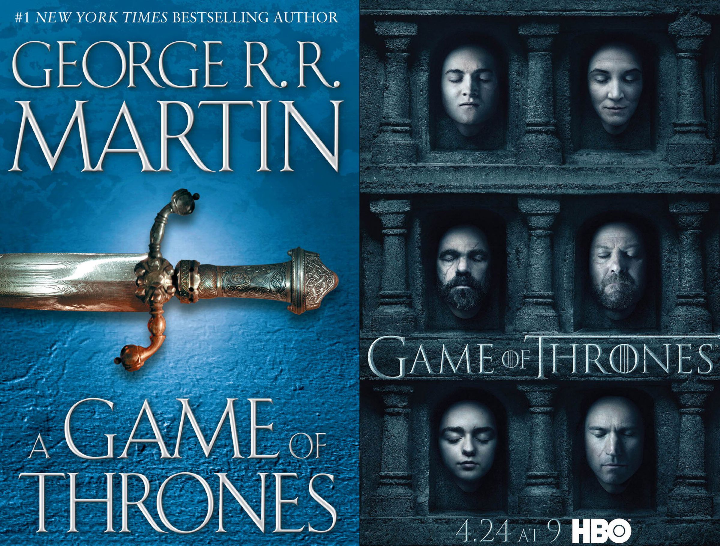 Game of Thrones by George R.R. Martin and the series from HBO