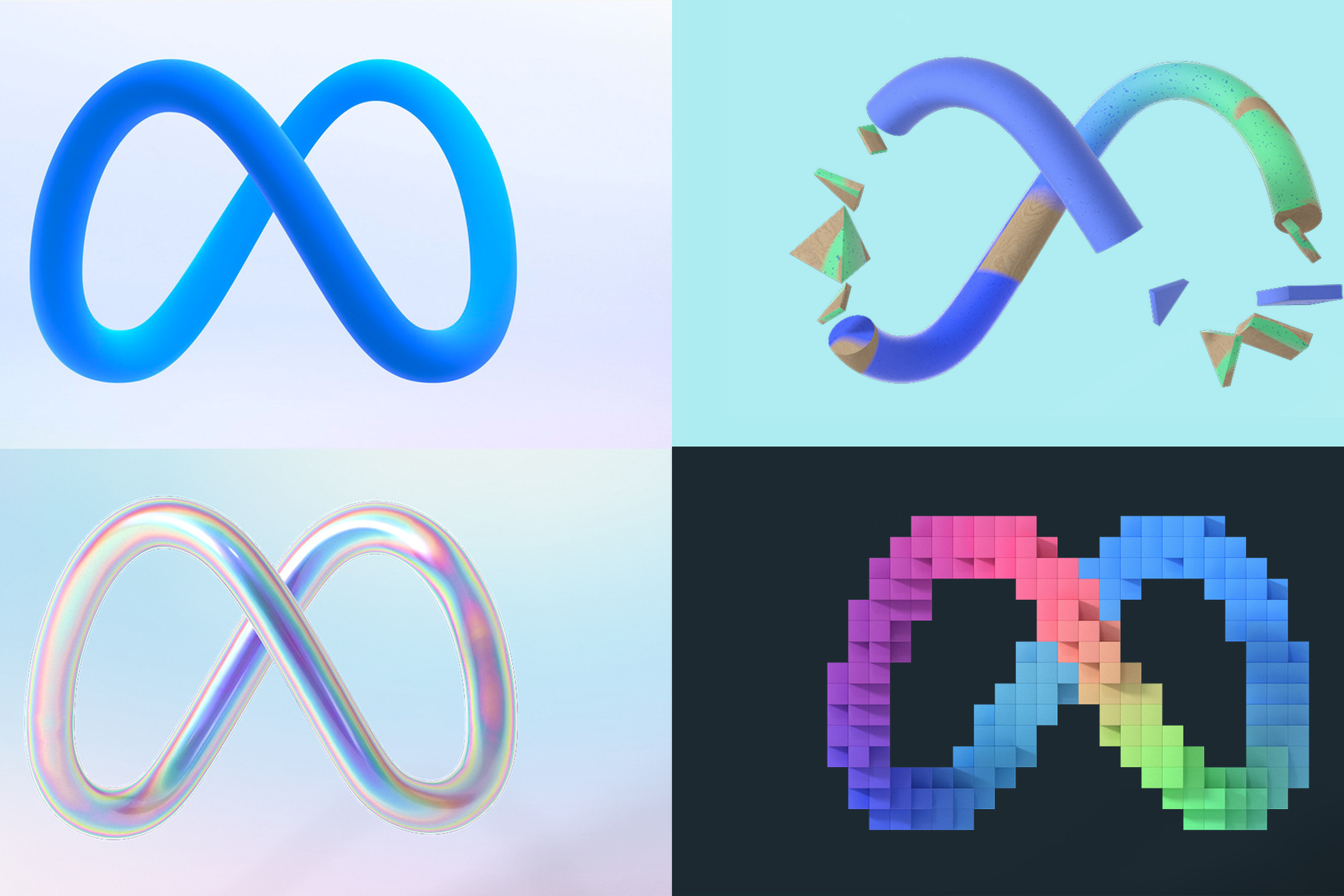A collage of Meta logos.