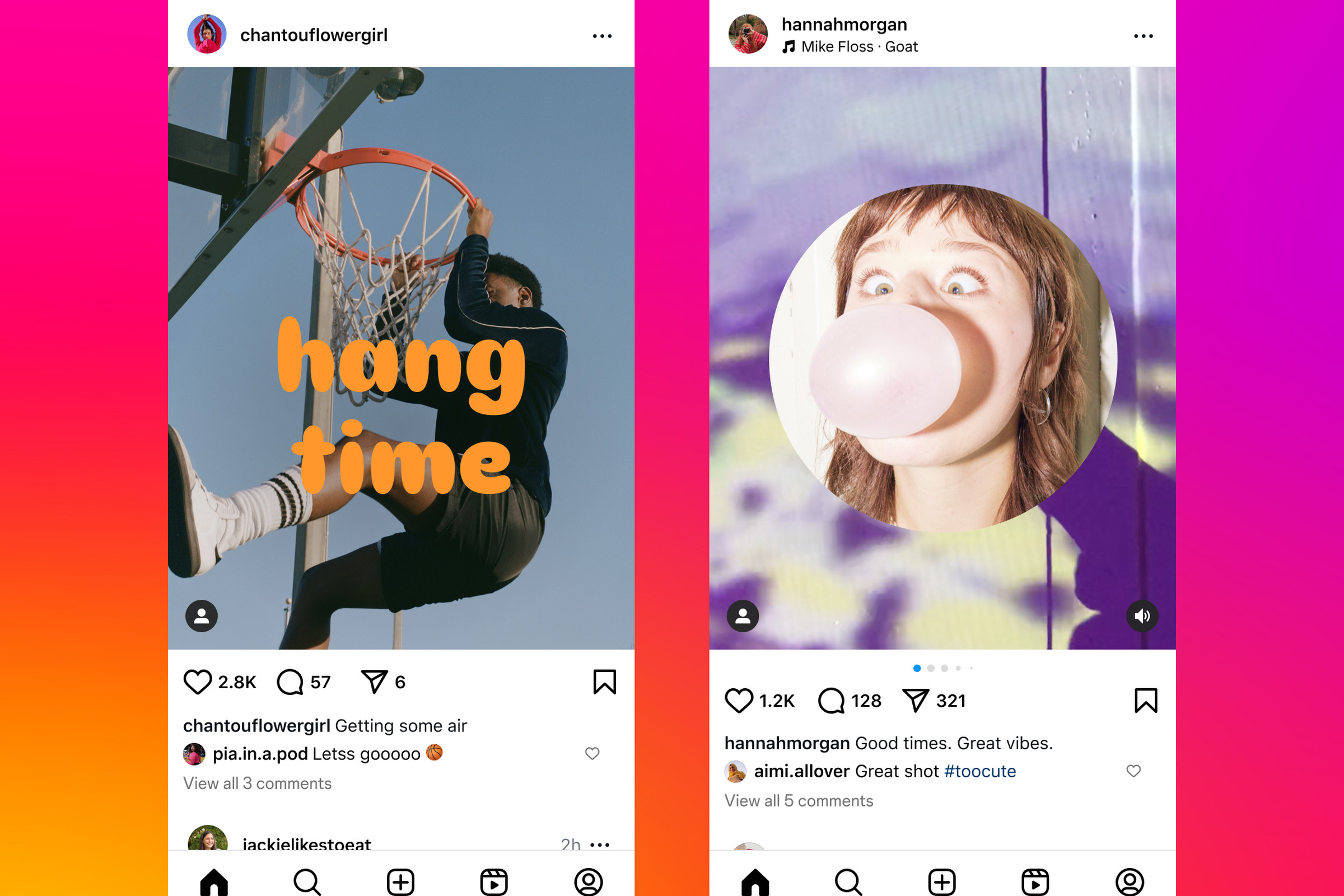 Promotional art for new Instagram features.