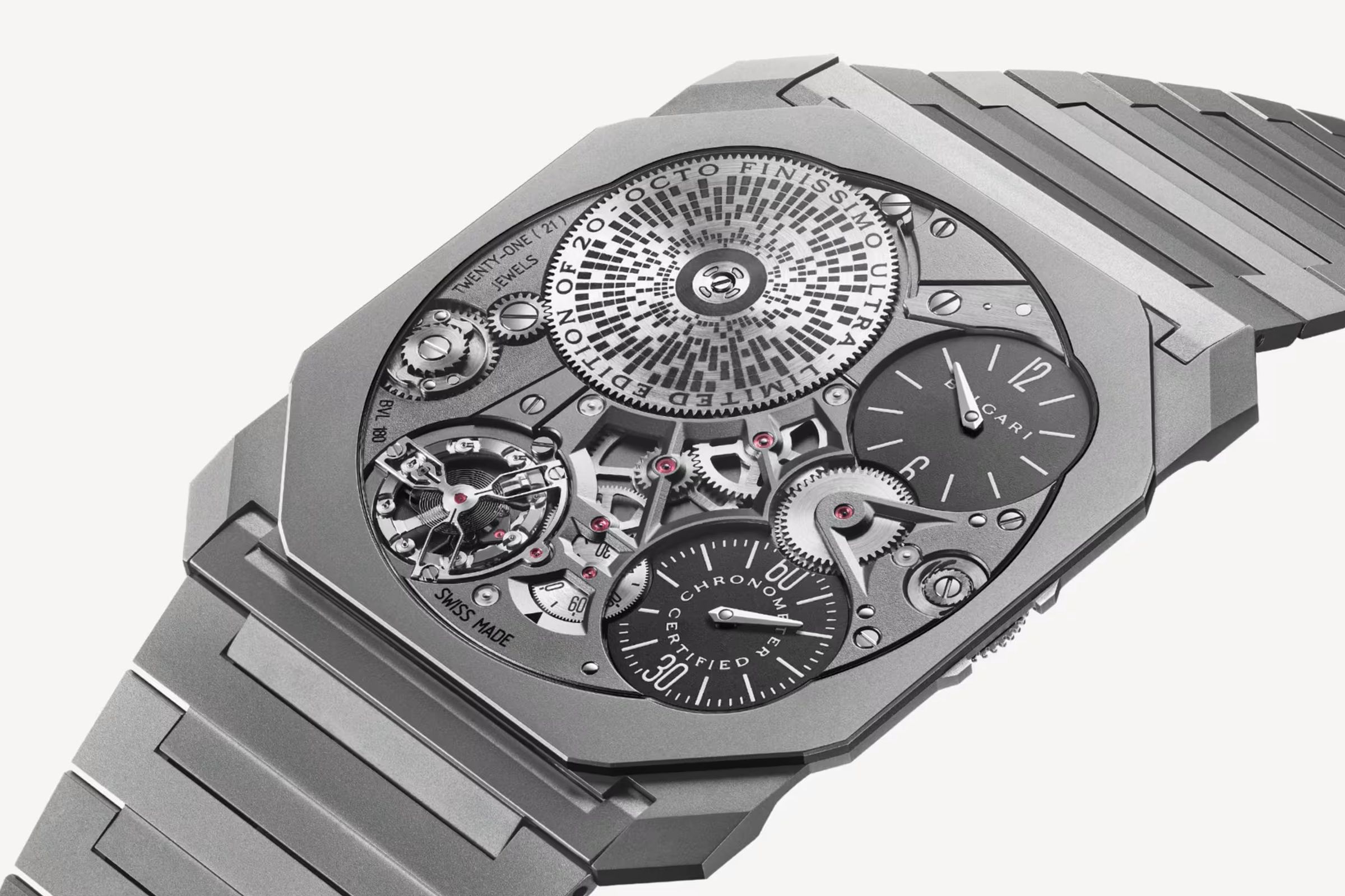 An image showing Bulgari’s Octo Finissimo Ultra COSC watch