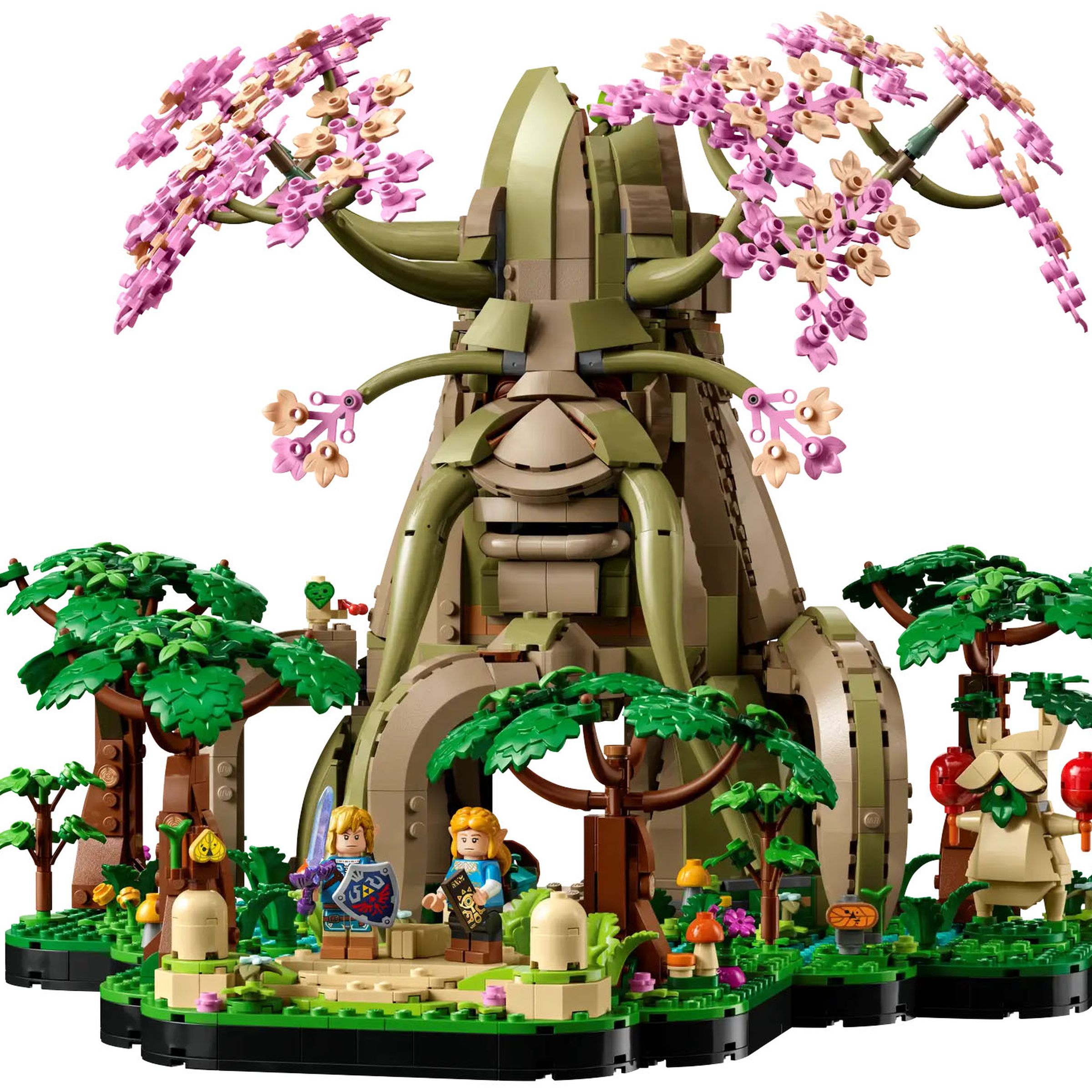 The Great Deku Tree from Breath of the Wild in Lego form.