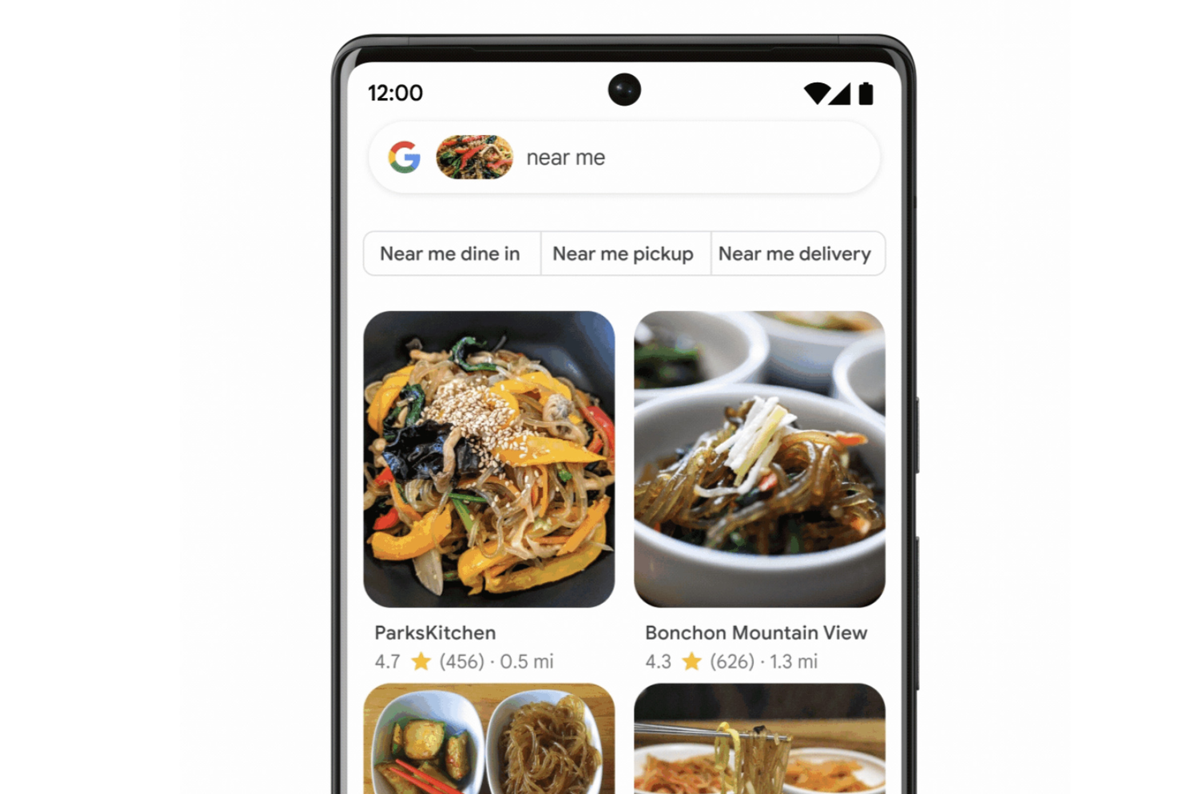 “Near me” lets you search for pictures of objects locally.