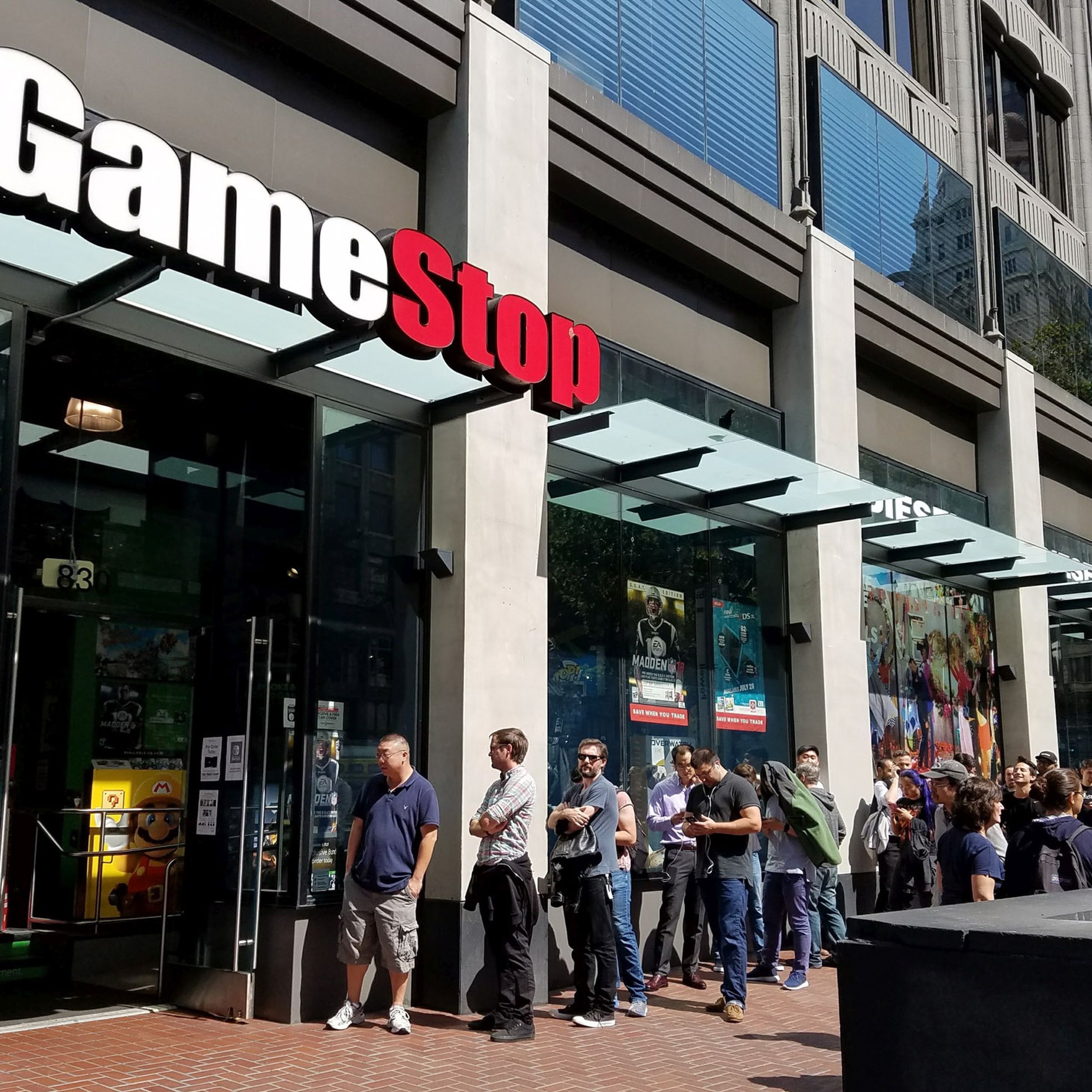 An image showing the entrance to GameStop