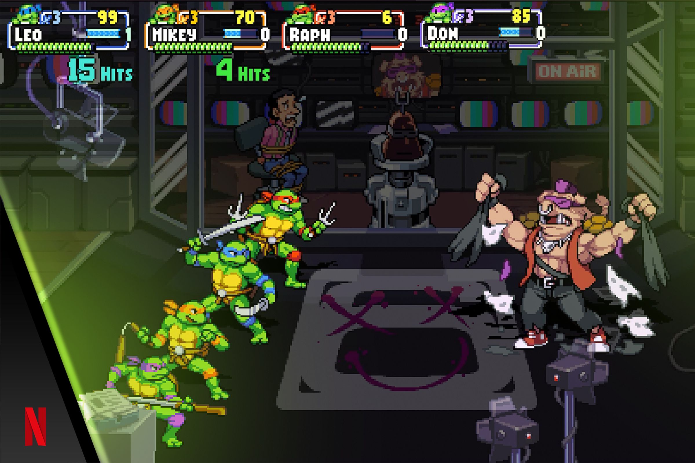 A screenshot from the mobile version of Shredder’s Revenge.