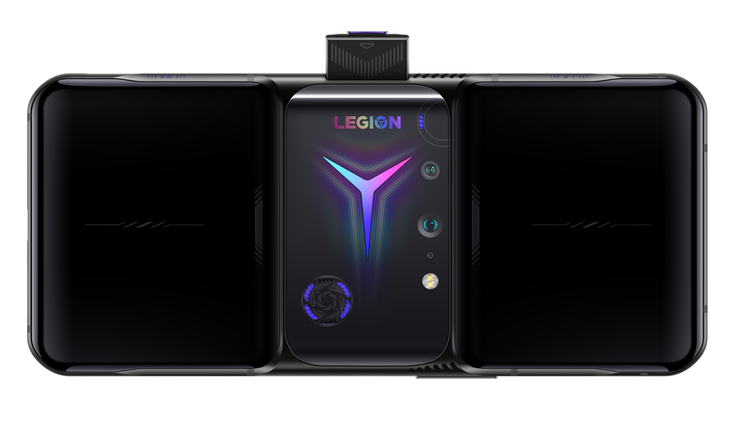 The Legion Phone Duel 2’s new fan-centered design in black.