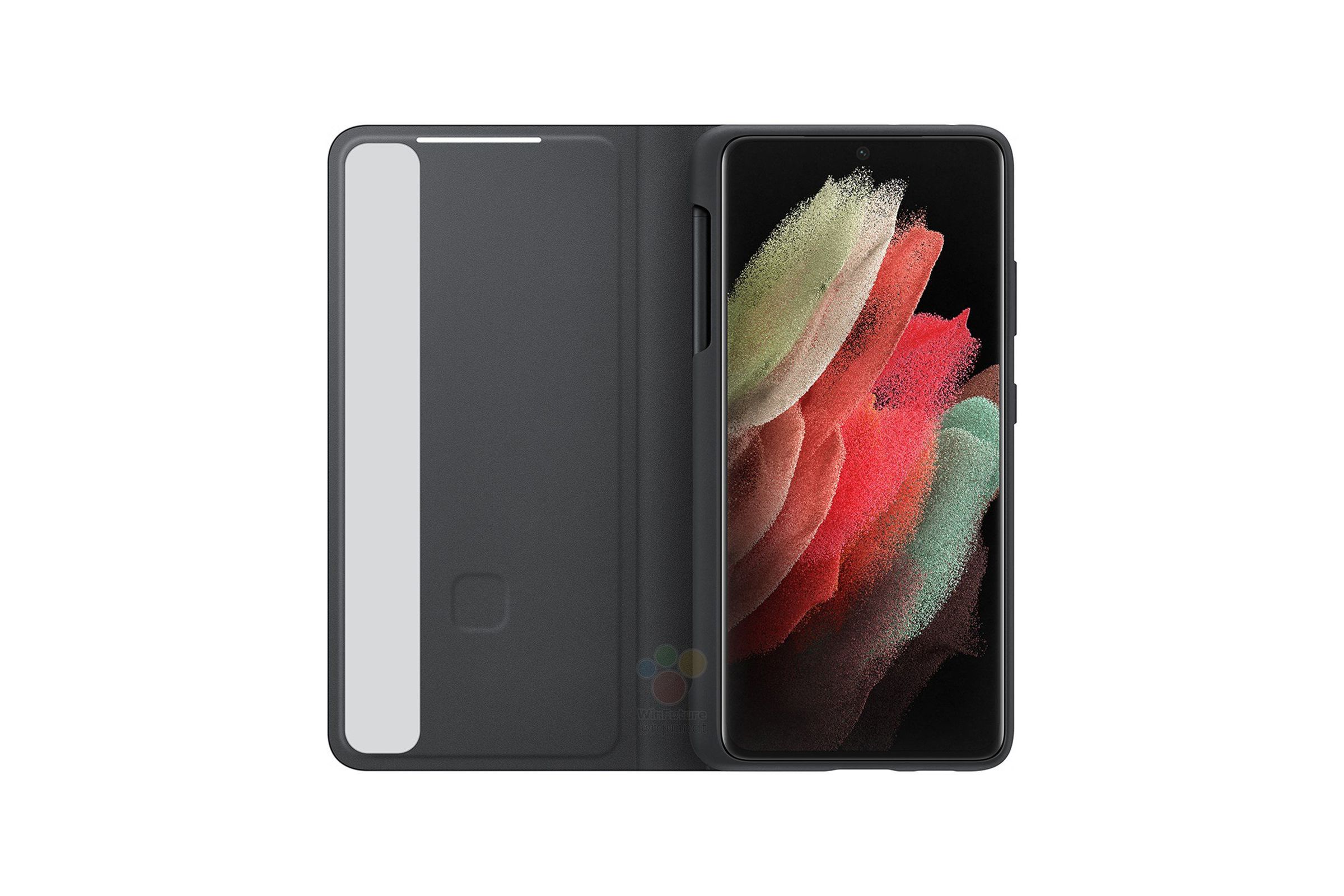 A case for the S21 Ultra with space for an optional  S Pen.