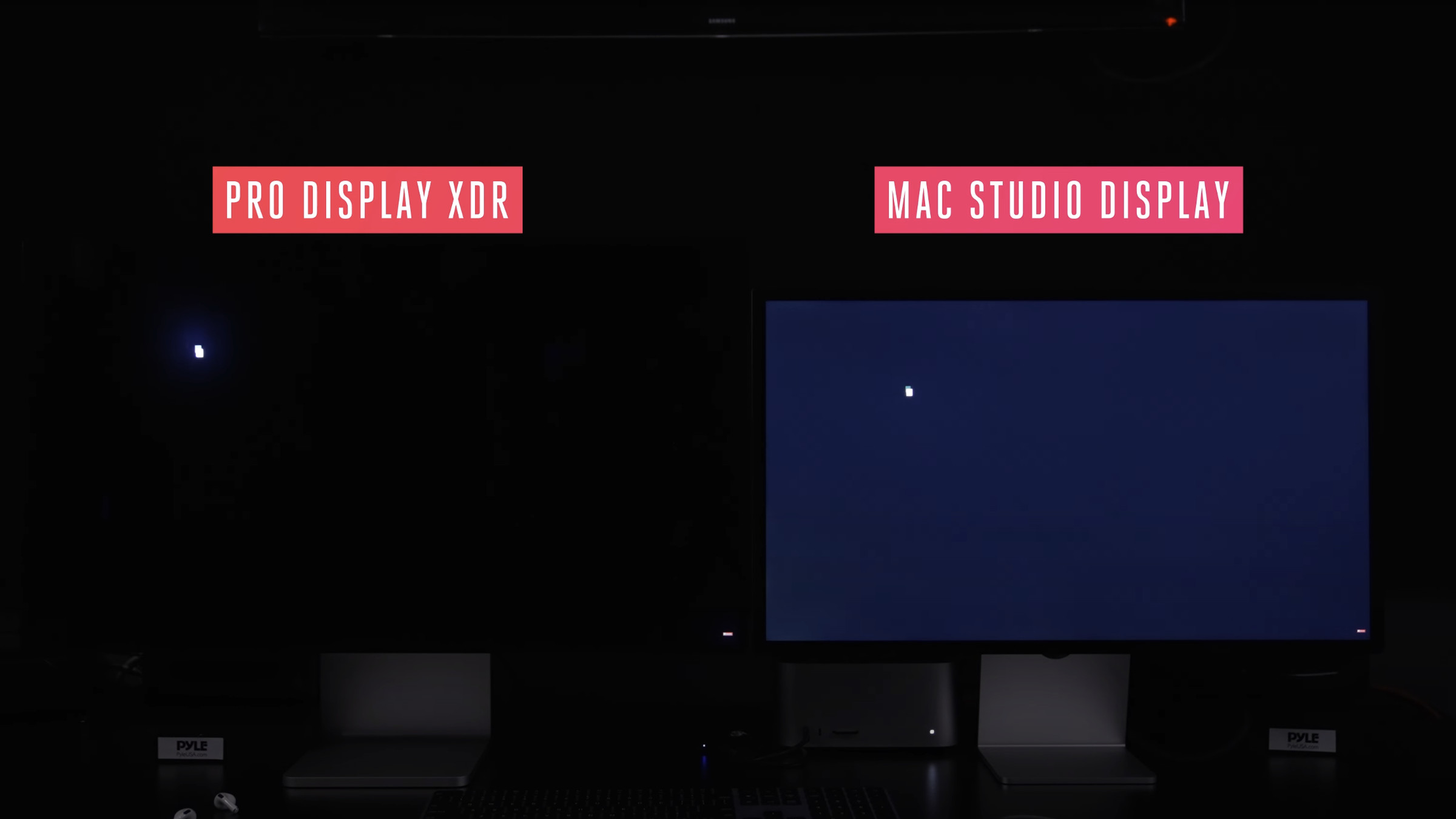 The Studio Display’s lack of local dimming is very apparent in this comparison next to the Pro Display XDR.