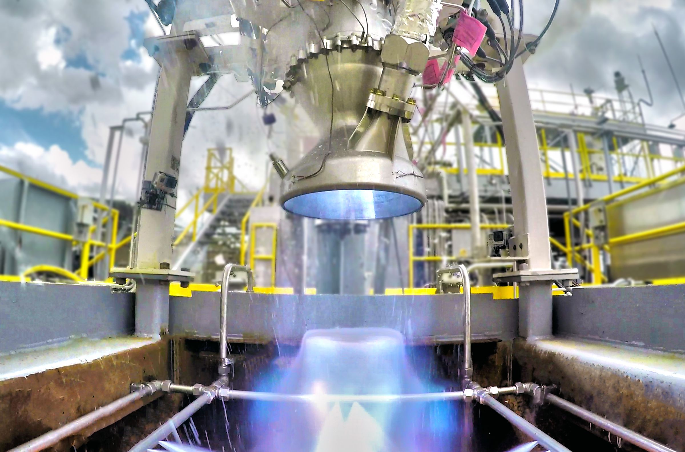 Relativity’s Aeon engine undergoing a test fire at Stennis Space Center.