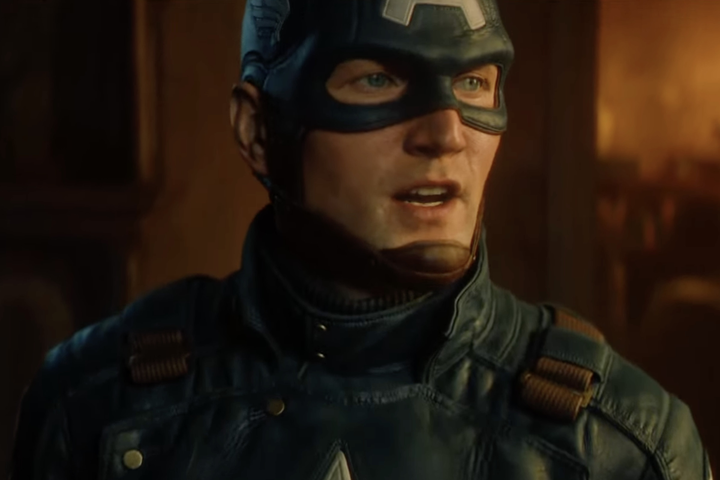 A screenshot of Captain AMerica in the video game 1943.