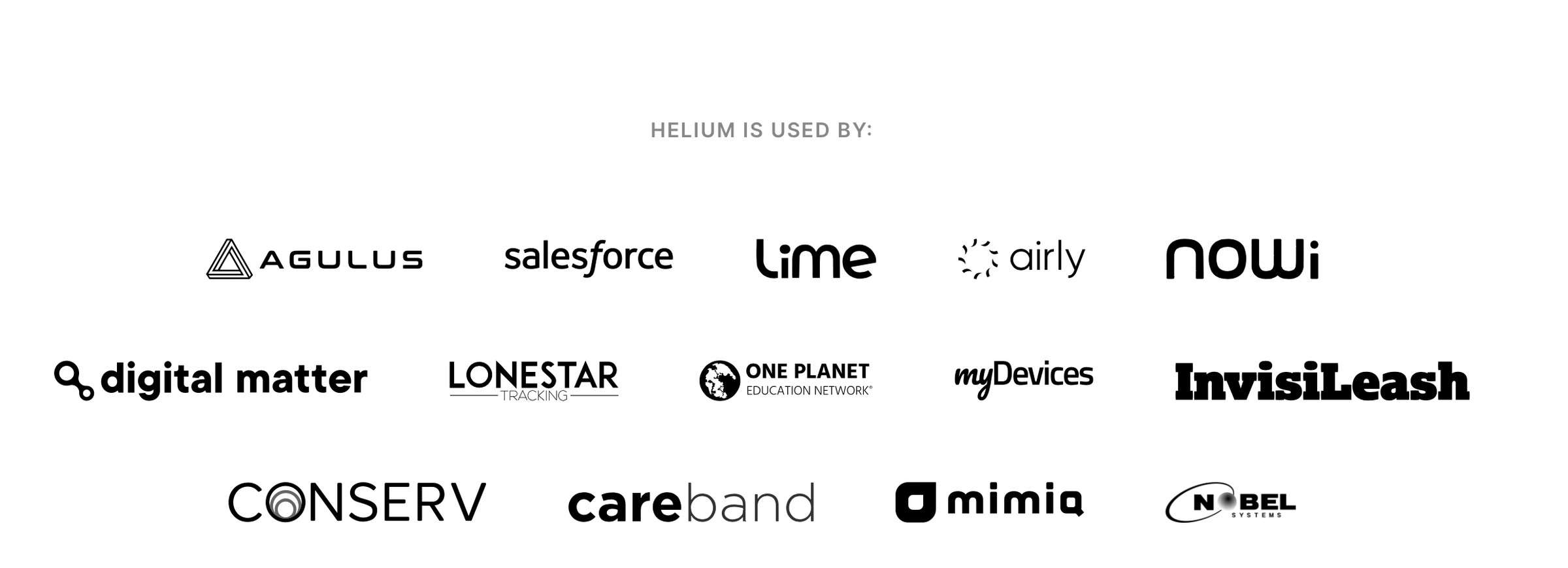 Helium’s website still listed Lime and Salesforce as customers hours after Mashable’s report released.