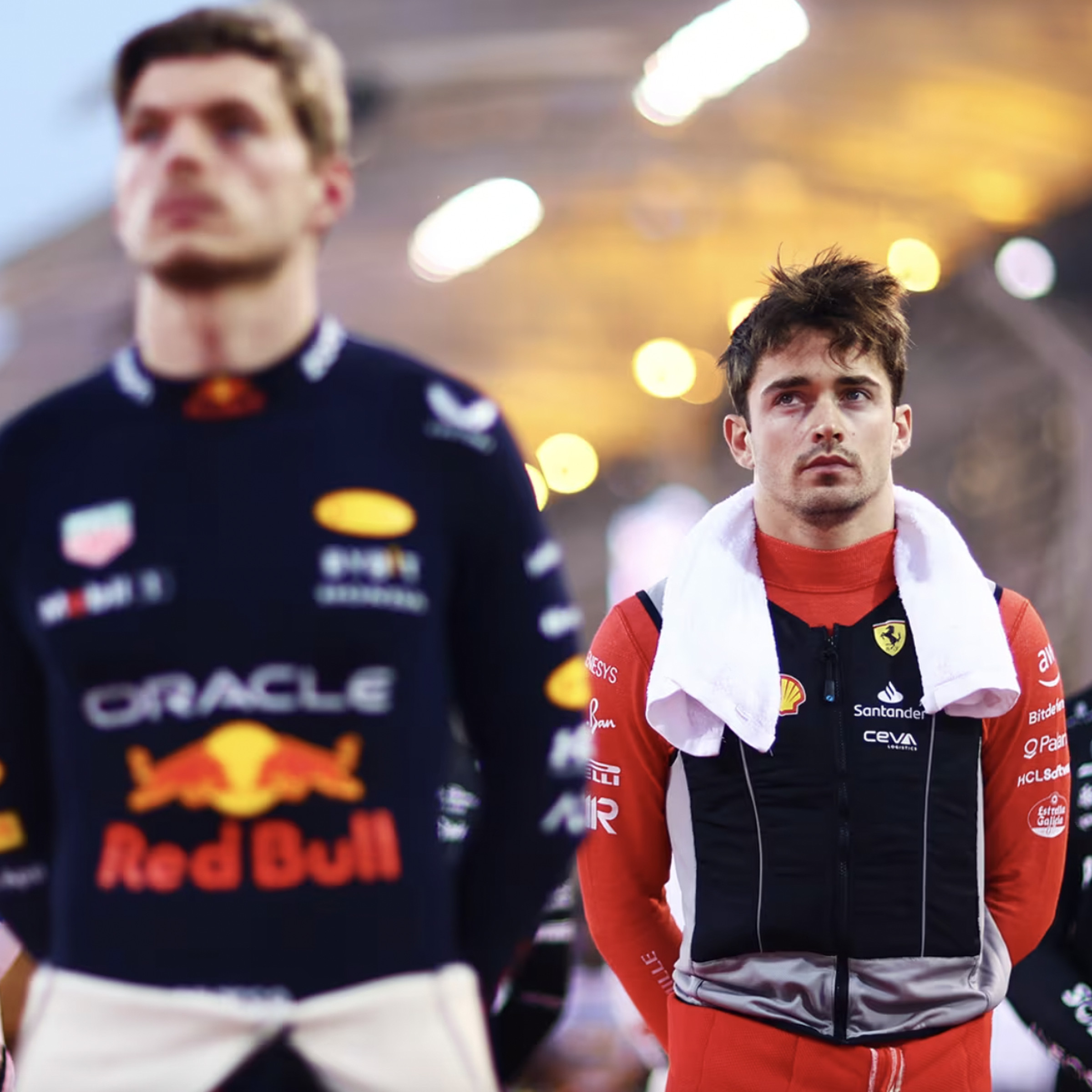 A photo showing Formula 1 drivers standing next to each other