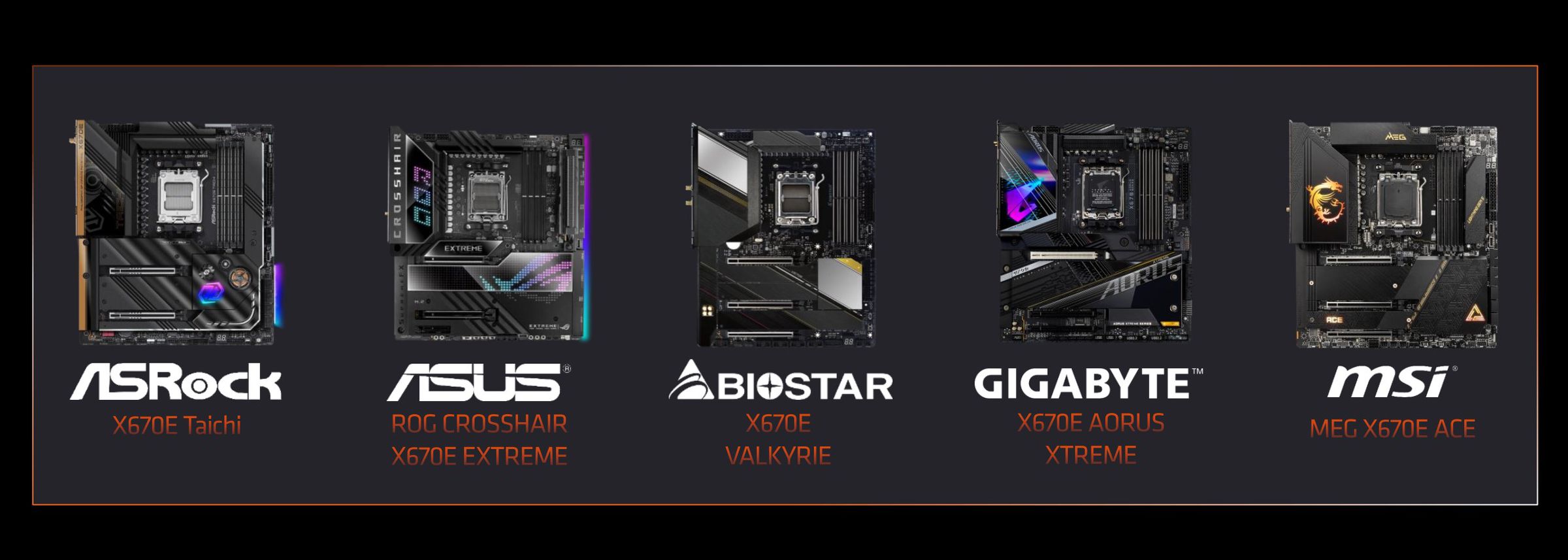 ASRock, Asus, Biostar, Gigabyte and MSI will all have AM5 motherboards, as you’d expect.