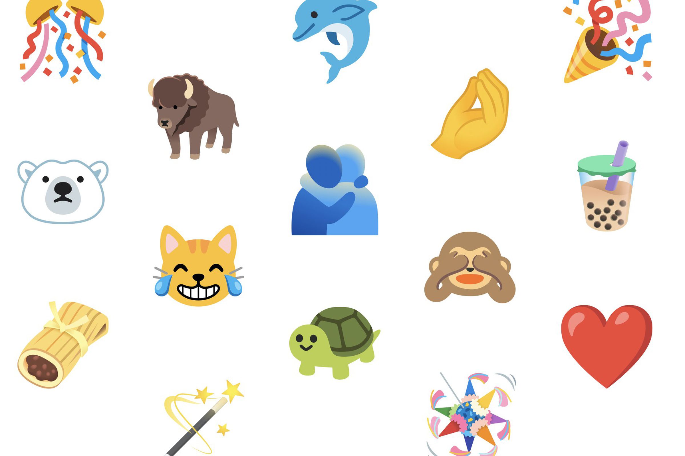 Google’s new designs include an all new polar bear emoji and a redesigned turtle.