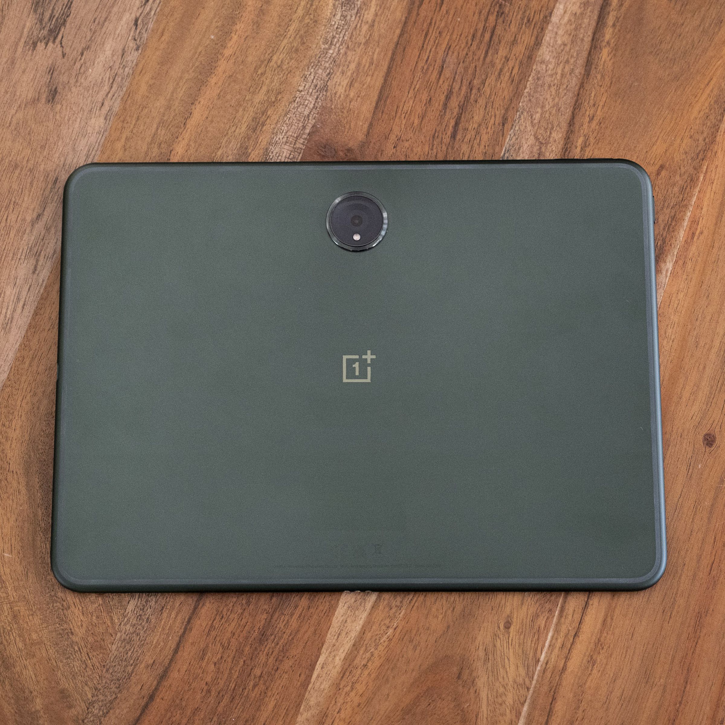 A view of the back of the OnePlus Pad