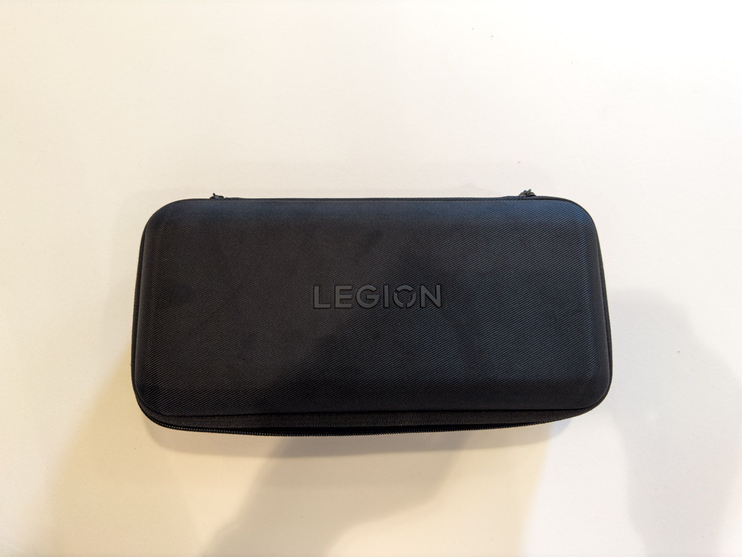 The Legion case seen from above on a white table.