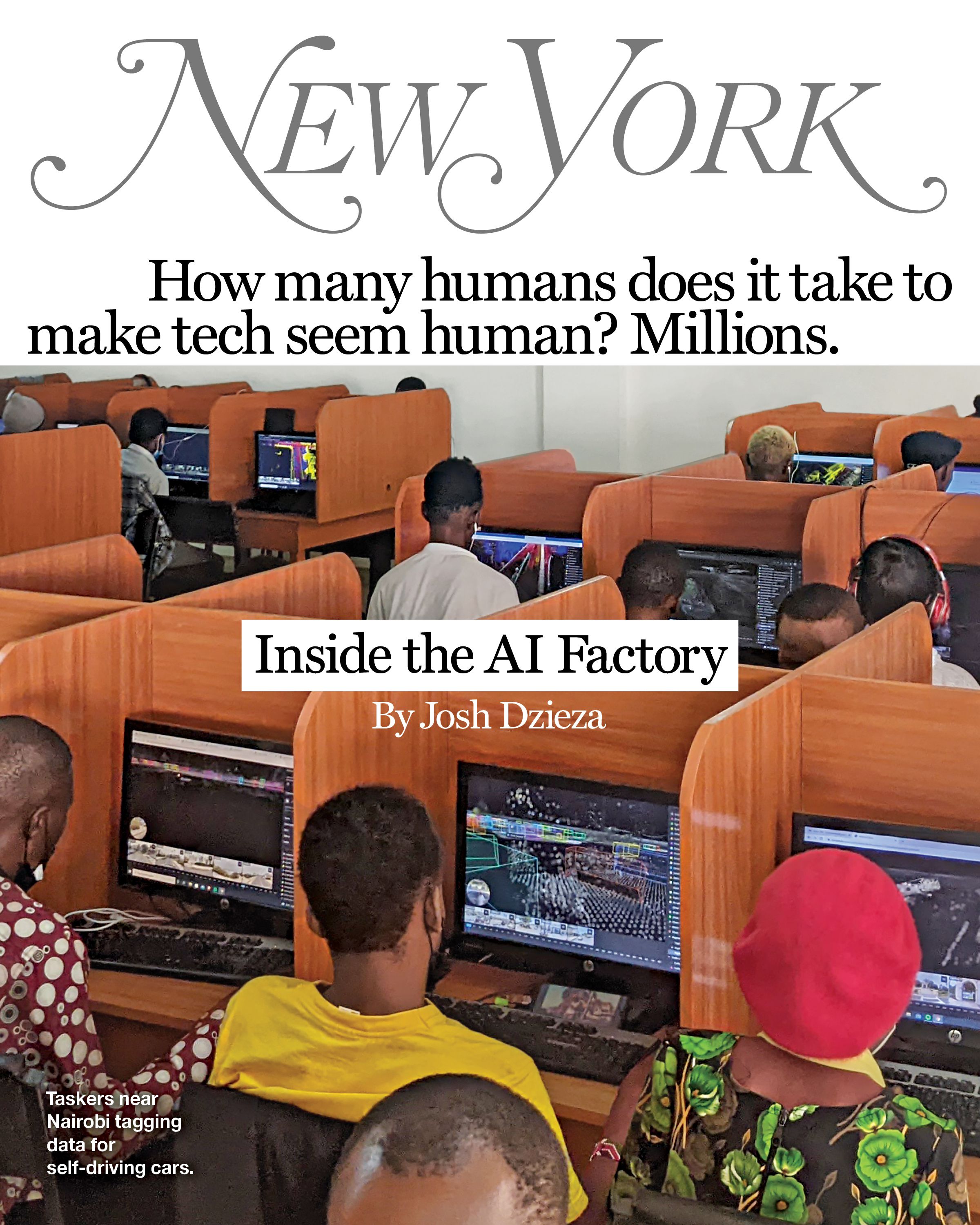 “Inside the AI Factory” on the cover of New York Magazine