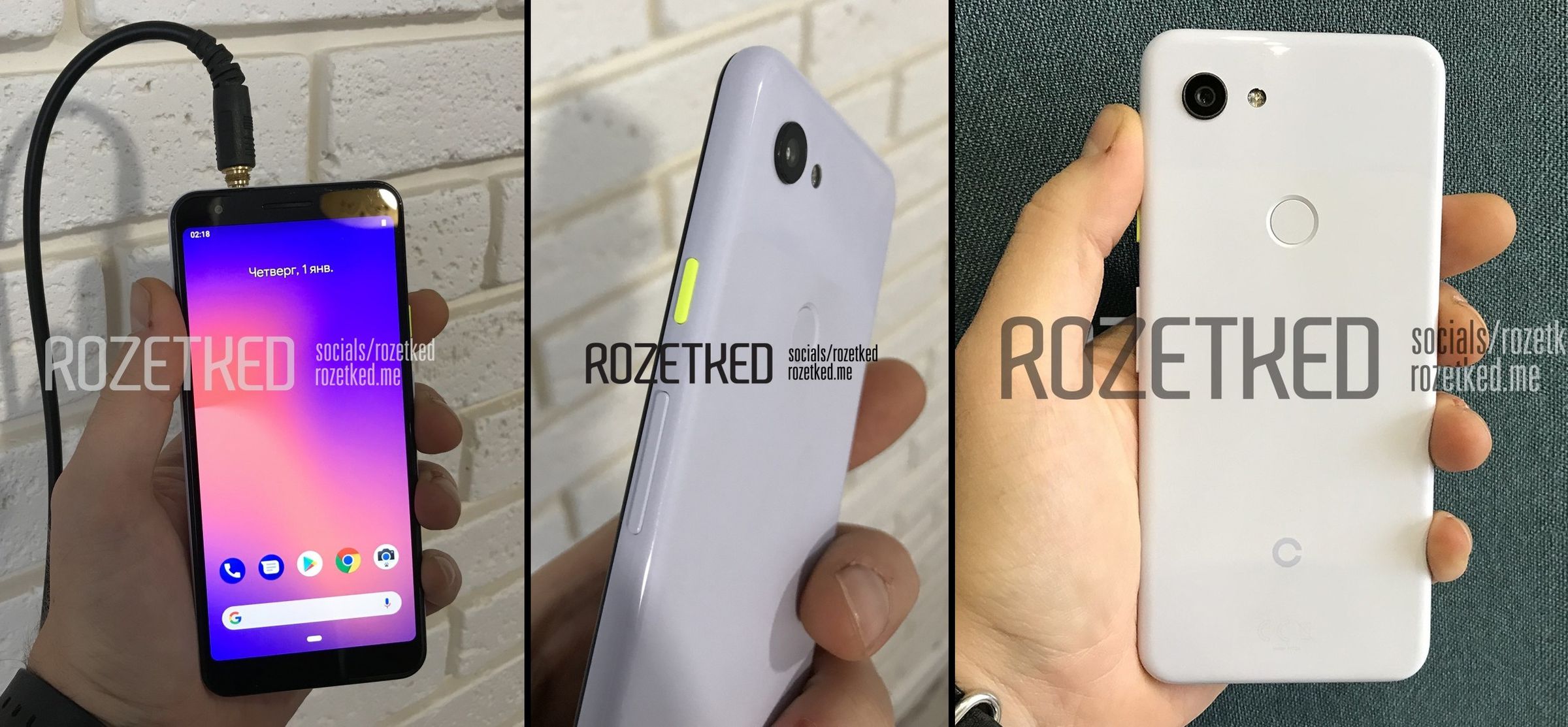 Images supposedly showing the Pixel 3 Lite, complete with headphone jack. 