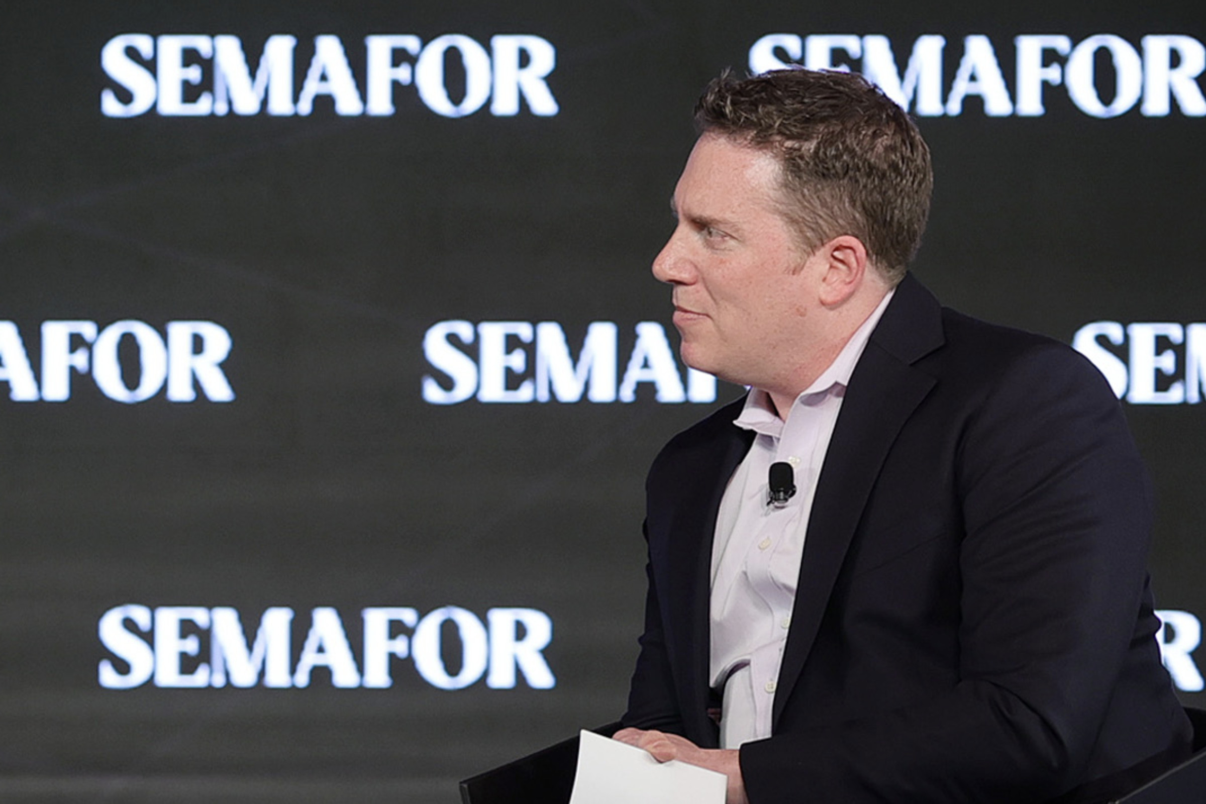 Semafor editor Ben Smith speaks on stage during the Semafor Media Summit on April 10, 2023 in New York City.