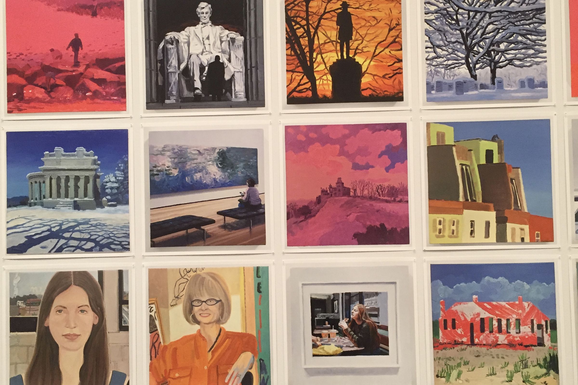 A series of paintings artists Cynthia Daignault and Daniel Heidkamp sent one another throughout their five-month exchange.