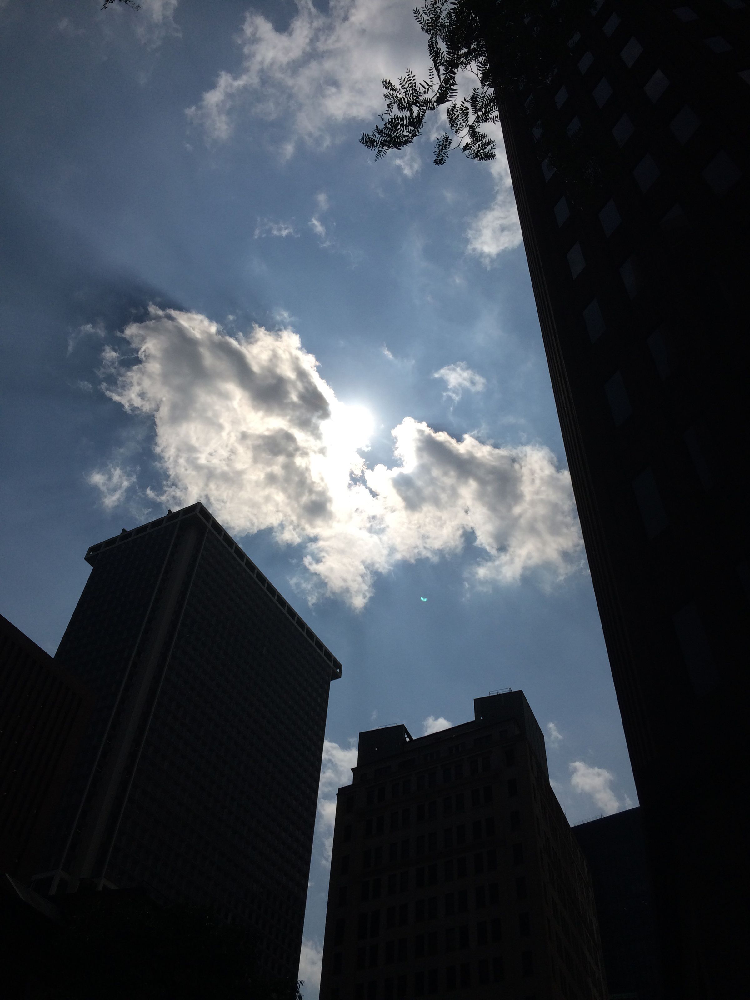 Eclipse over the financial district in Manhattan.
