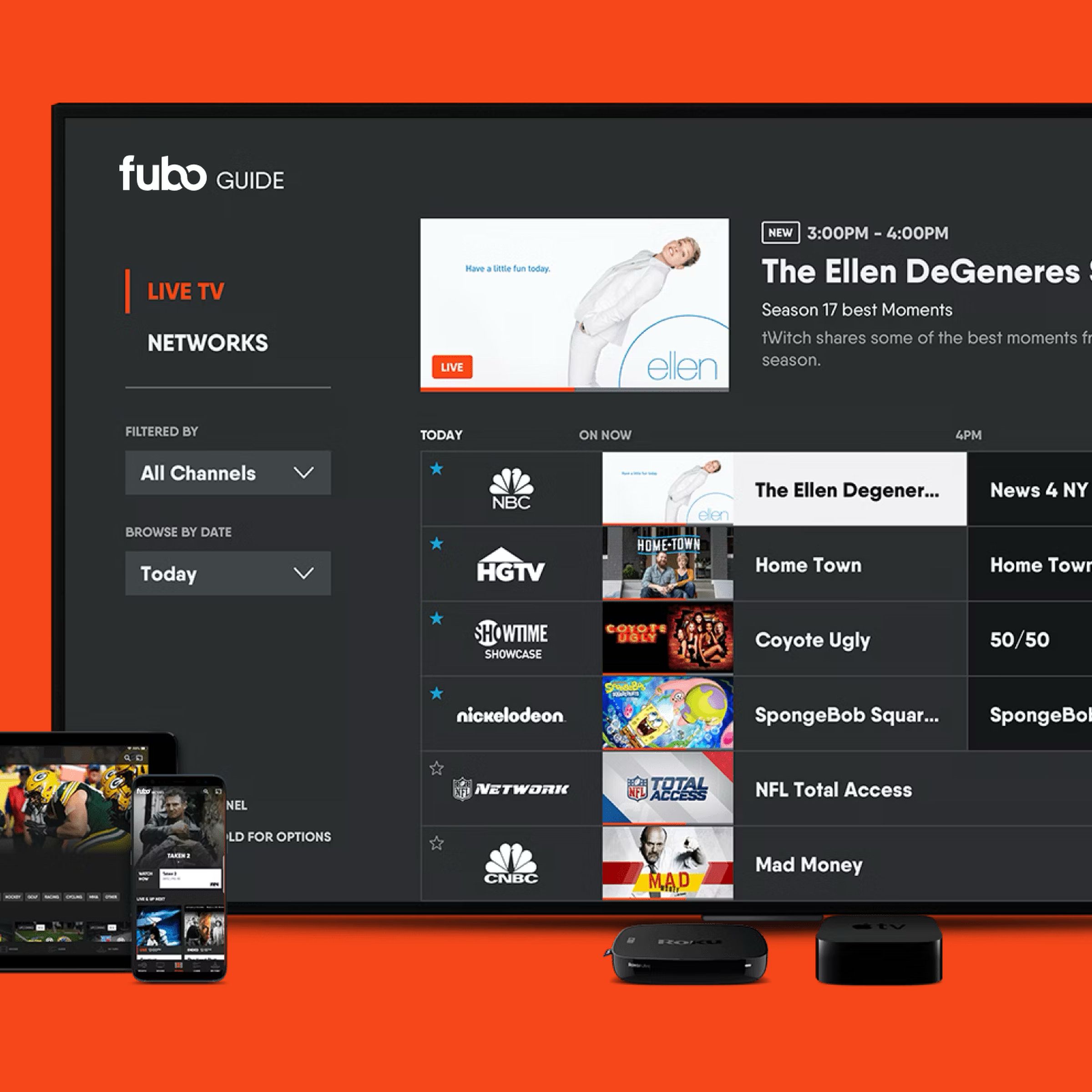 A marketing image of Fubo’s streaming TV service.