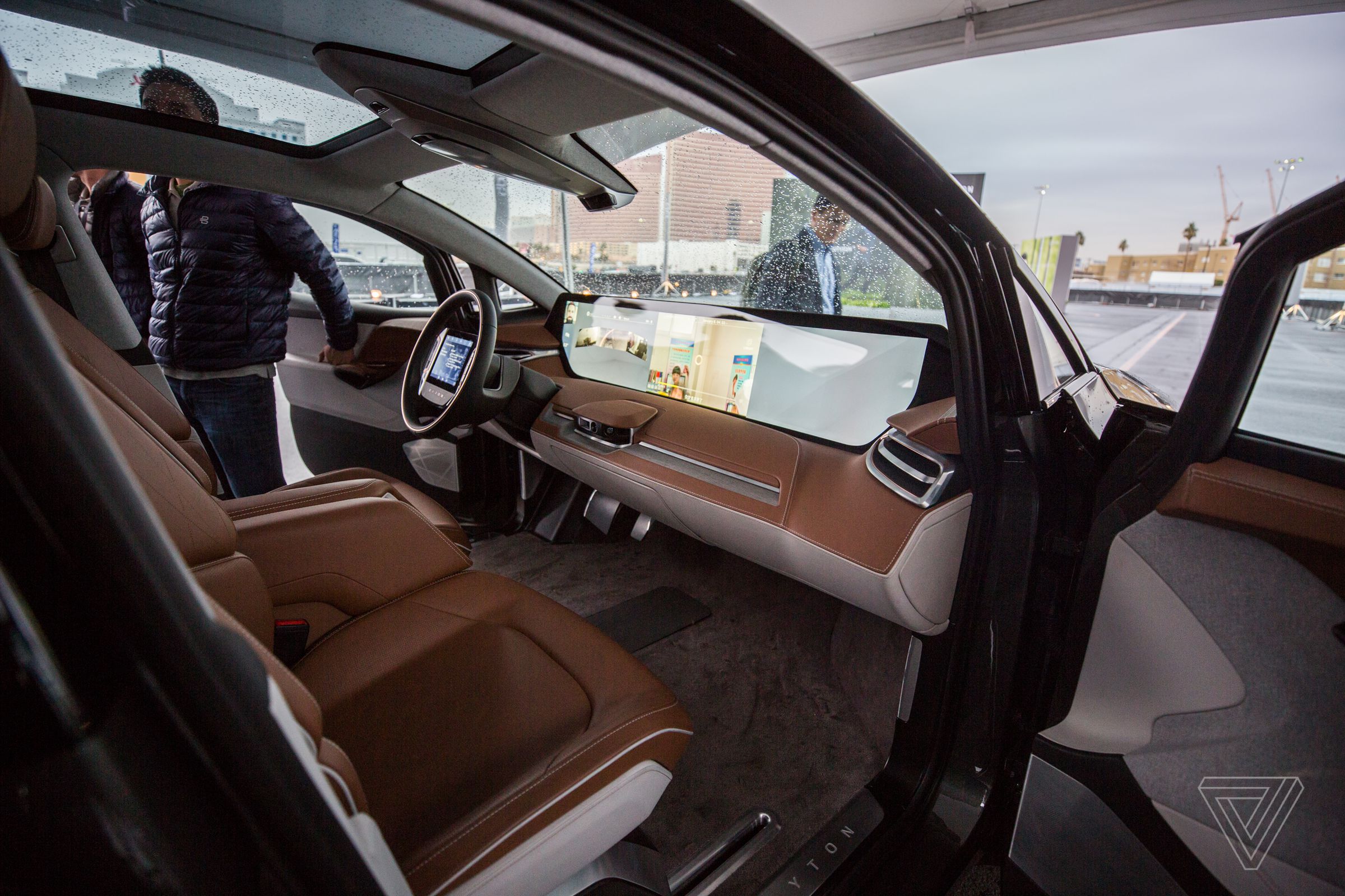 The screens on Byton’s SUV drew headlines when it was announced this past January. The K-Byte sedan will have similar technological features.