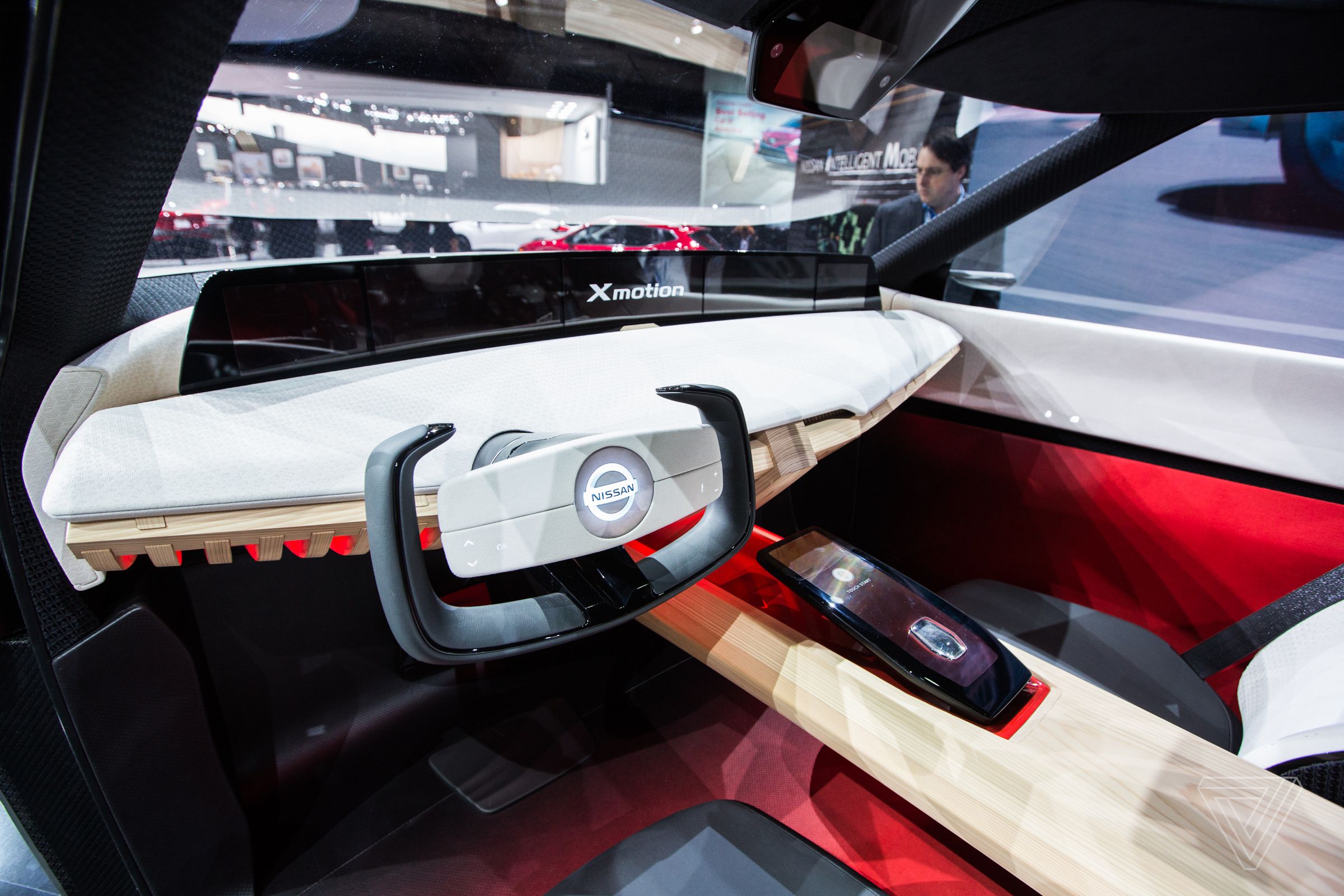 The interior of the Nissan Xmotion concept.