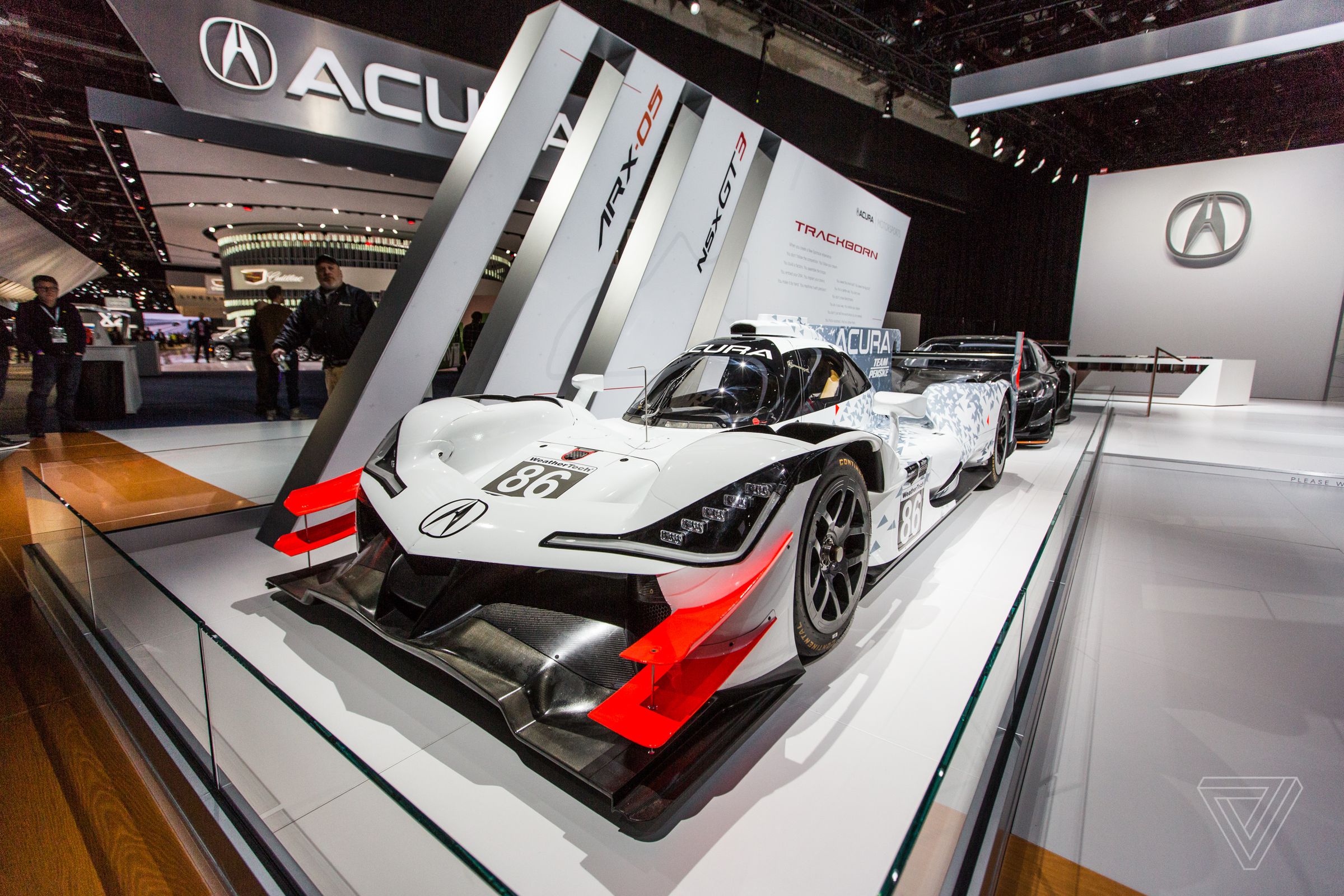 Meanwhile, Acura showed off the ARX-05 prototype racecar. This car was announced mid 2017 and signaled Acura’s return to prototype racing after years away from the sport.