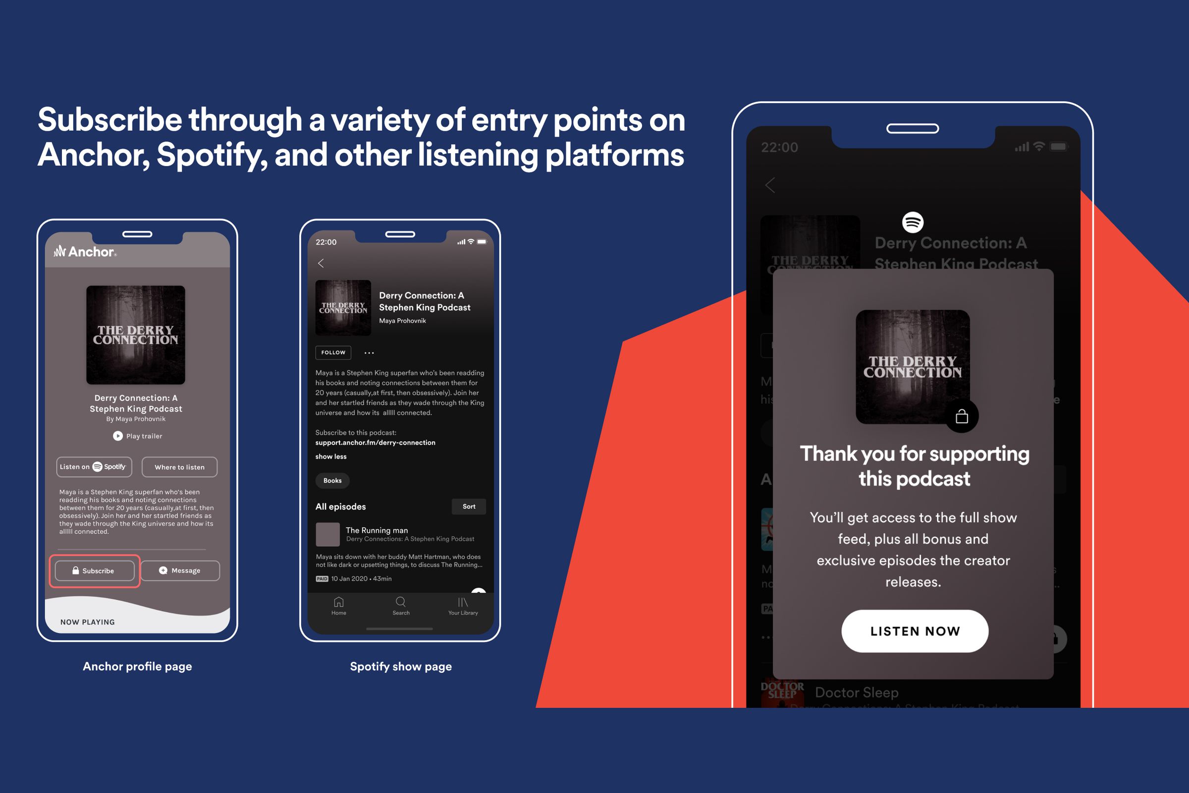 Spotify’s podcast subscription product will require podcasters to host their shows on Anchor.