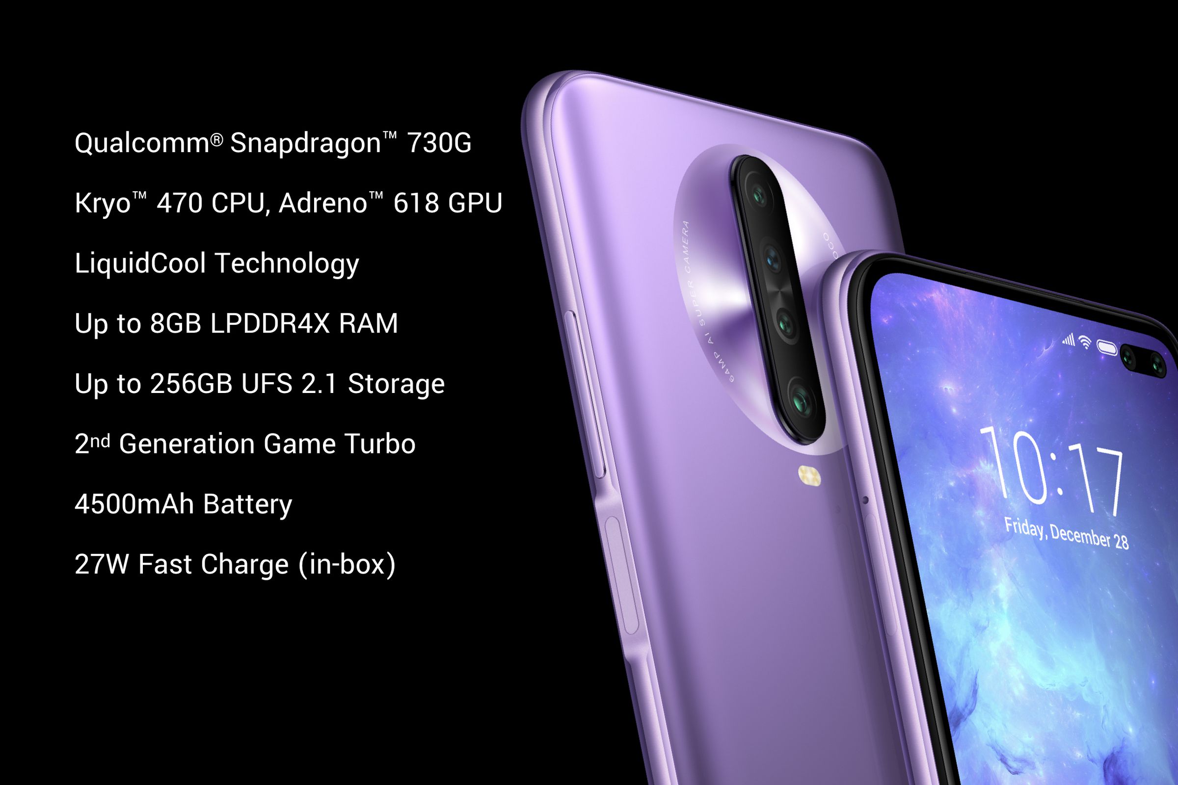 The Poco X2 and its spec sheet