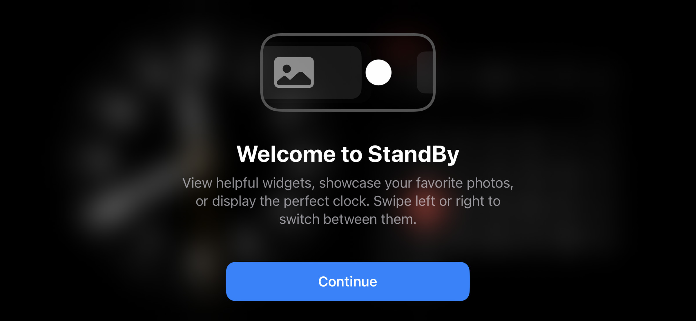 Screenshot with text that says Welcome to StandBy