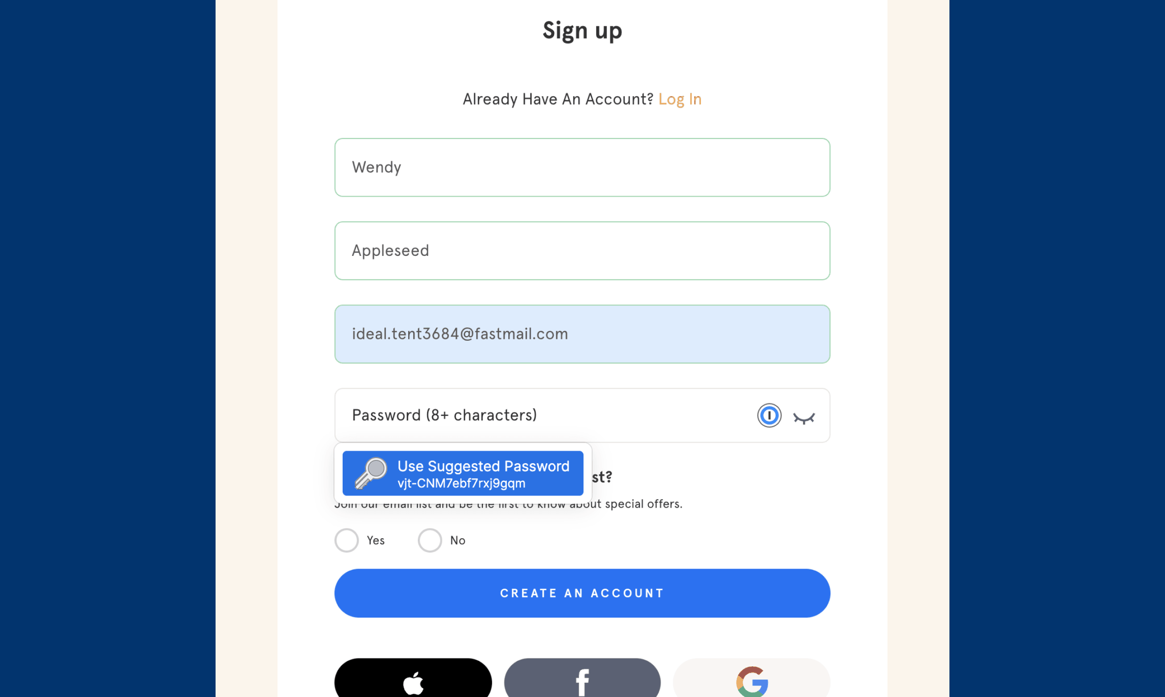 1Password will let you sign up to services with a unique email and password.