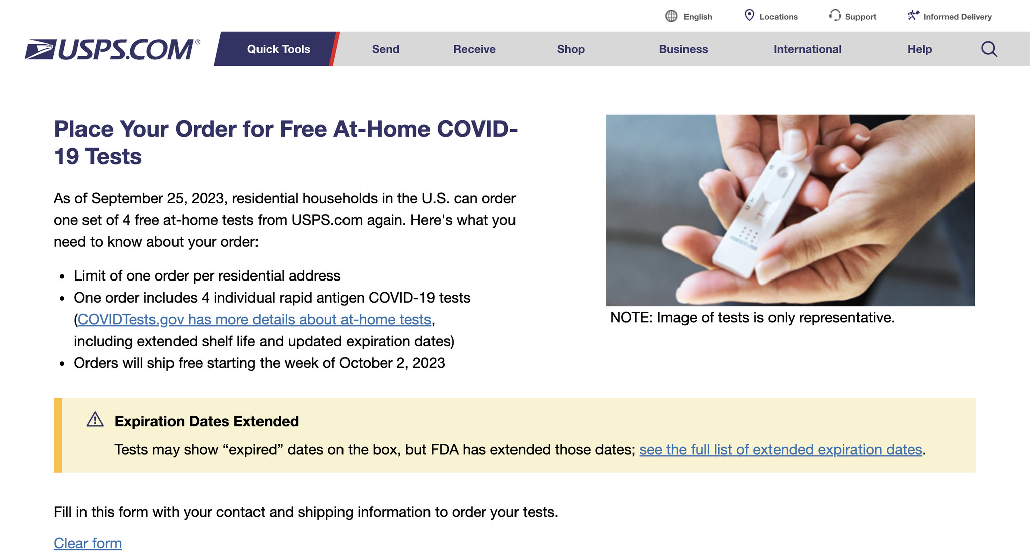 How To Order Free Rapid Covid Tests From The US Government Again   Screenshot 2023 09 26 At 8.12.36 AM 