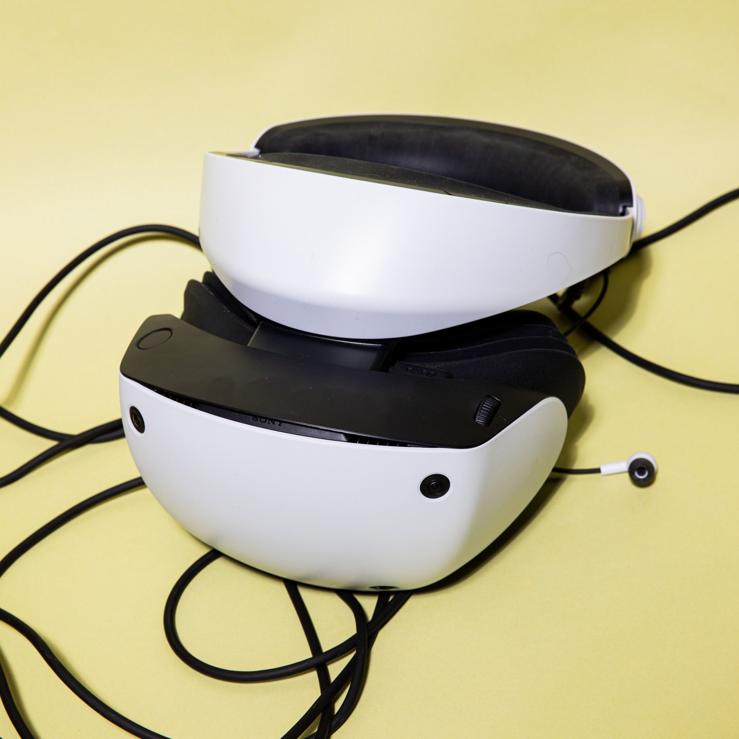 A photo of the PlayStation VR2 headset.