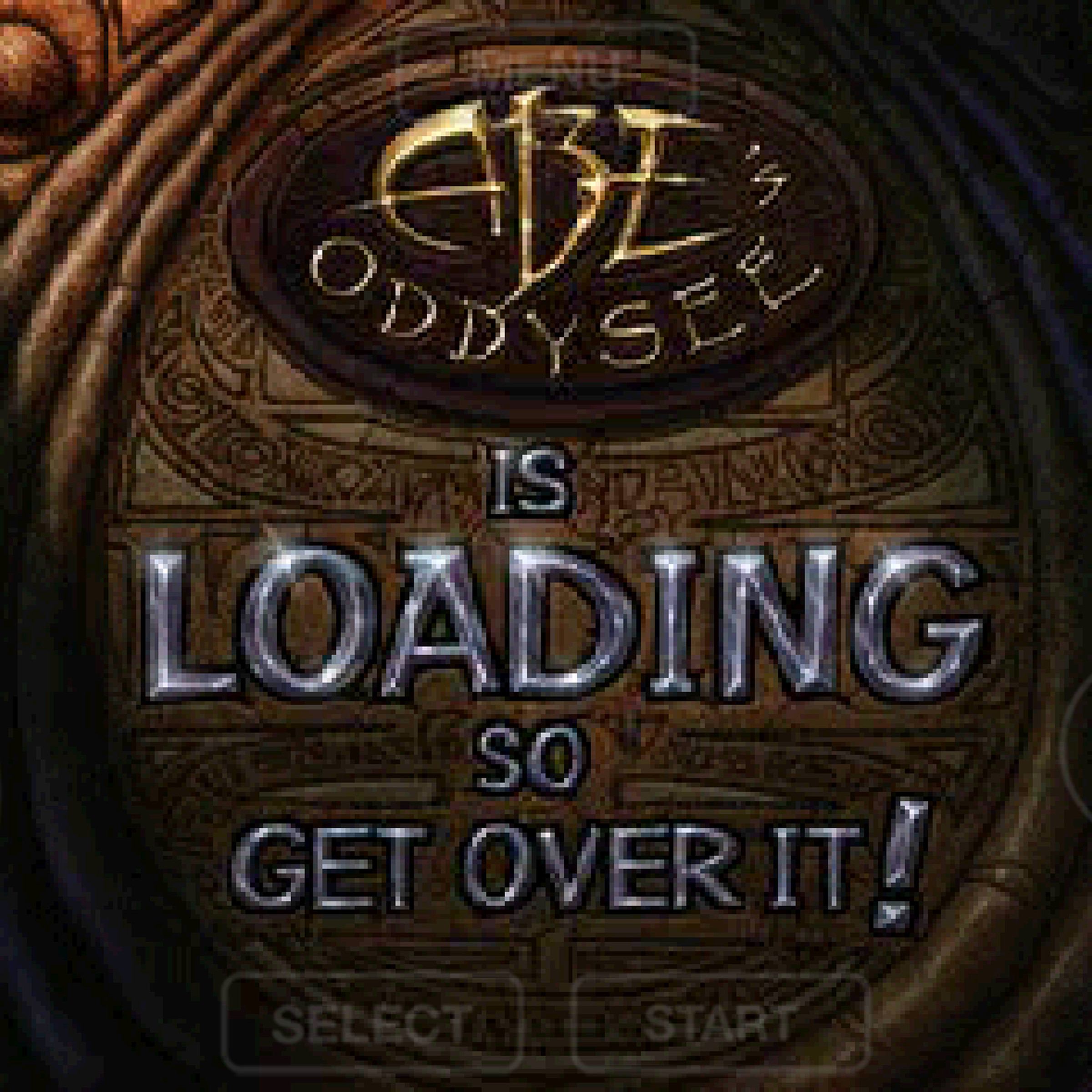 A screenshot of the loading screen from Abe’s Oddysee.