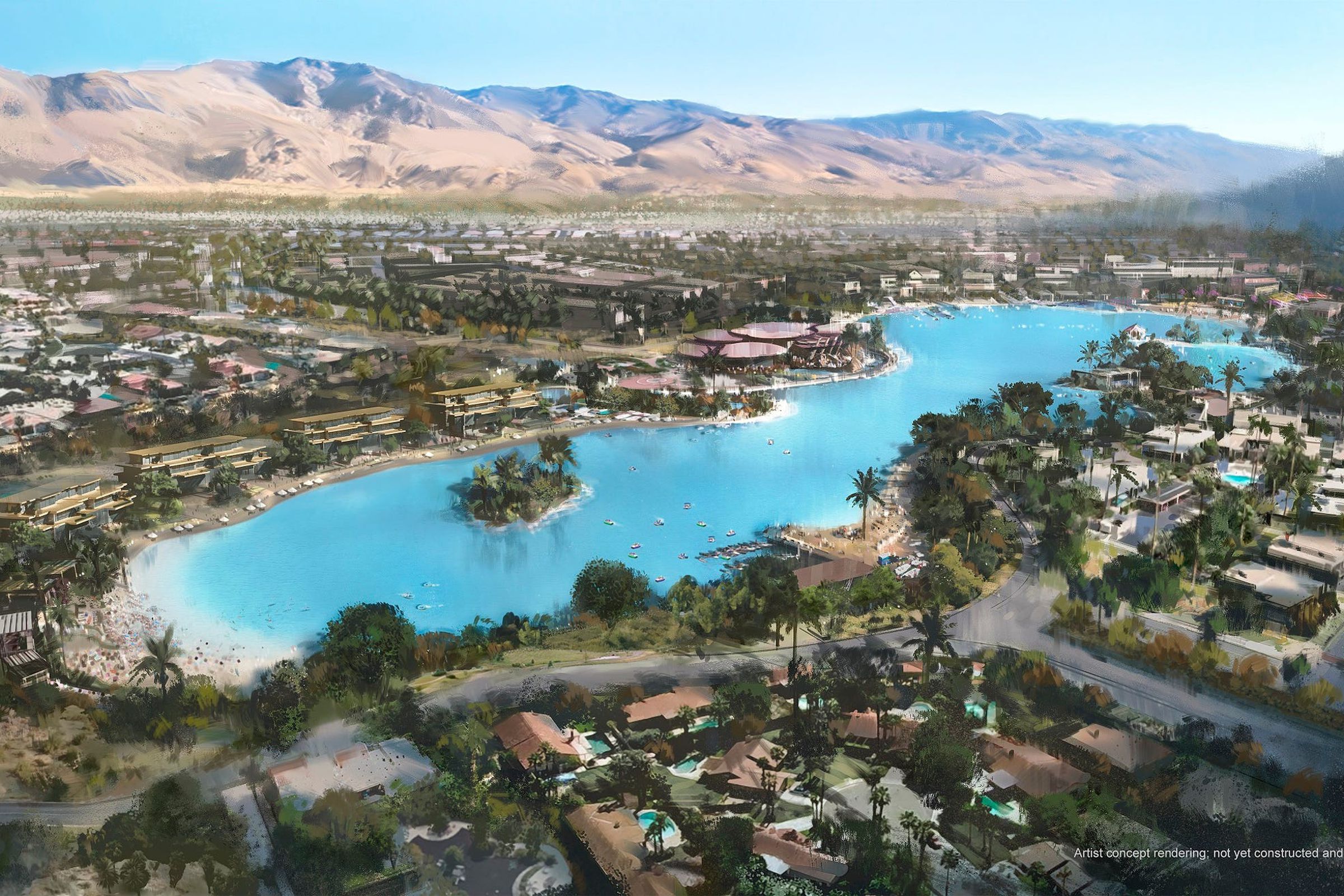 Concept art for Disney’s first planned “Storyliving” community: Cotino, California. 