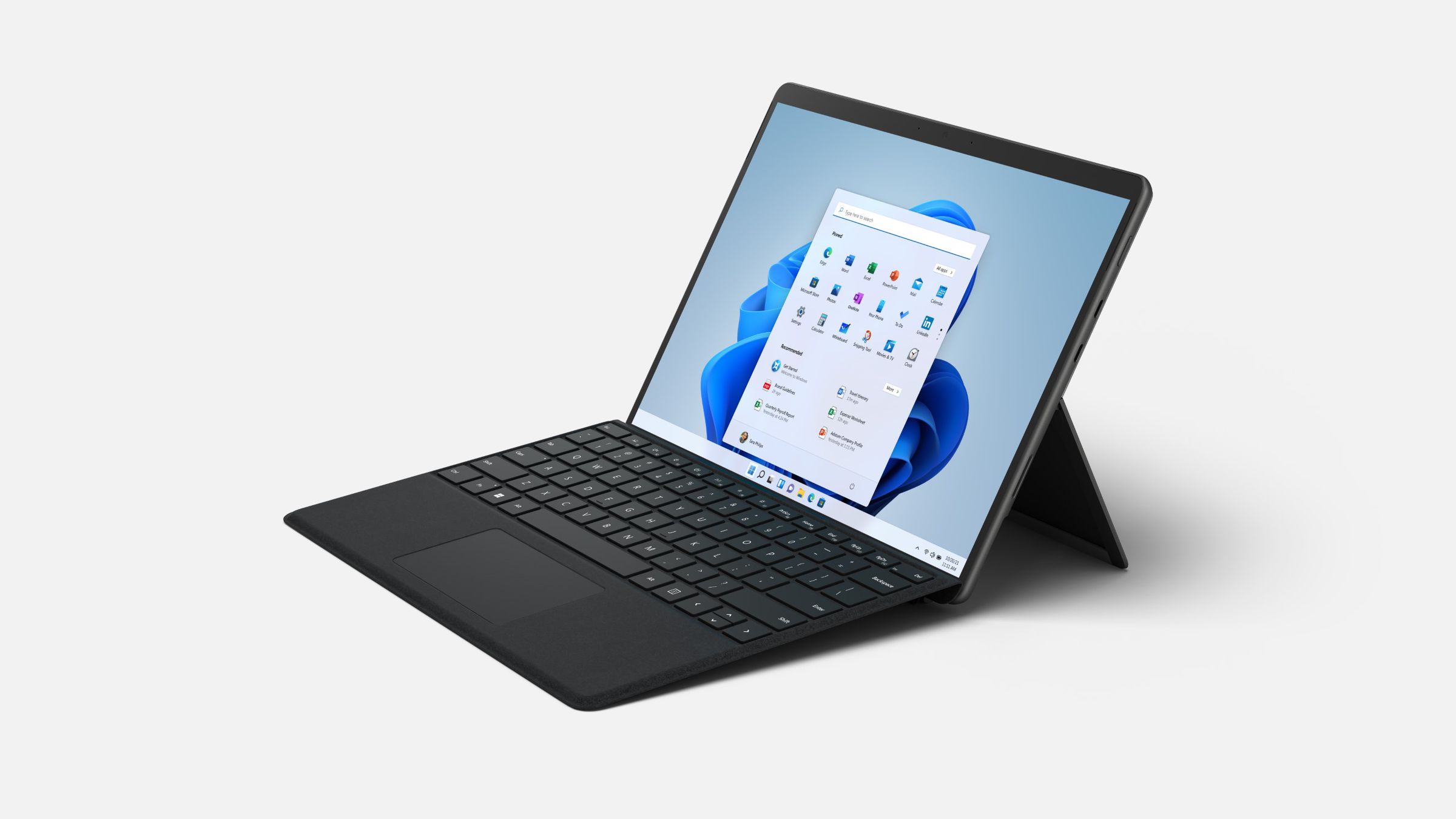 The Surface Pro 8 is equipped with a larger, 13-inch touchscreen and narrower bezels.