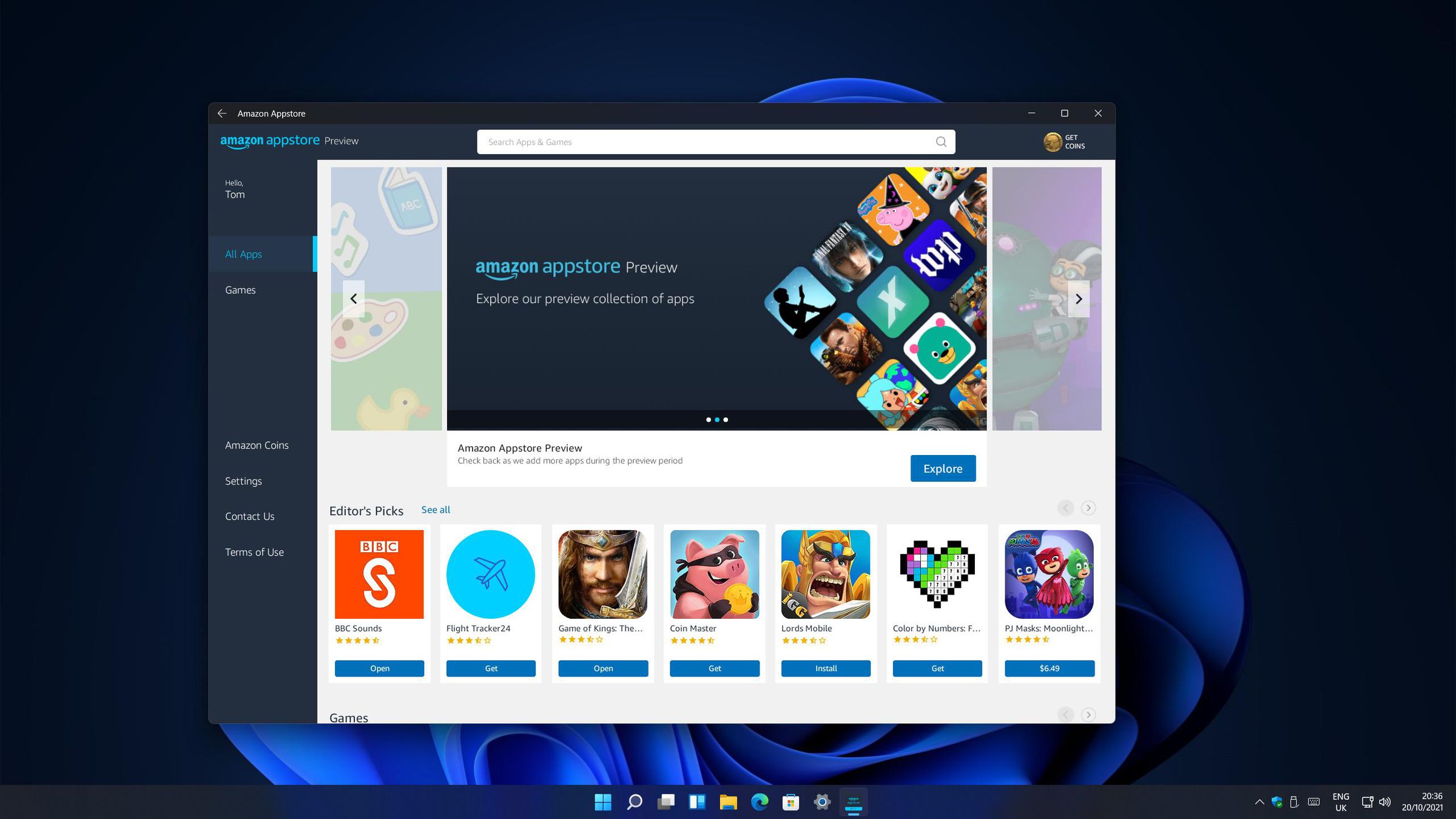 Amazon’s Appstore is the only official way to get Android apps on Windows 11 outside of sideloading.