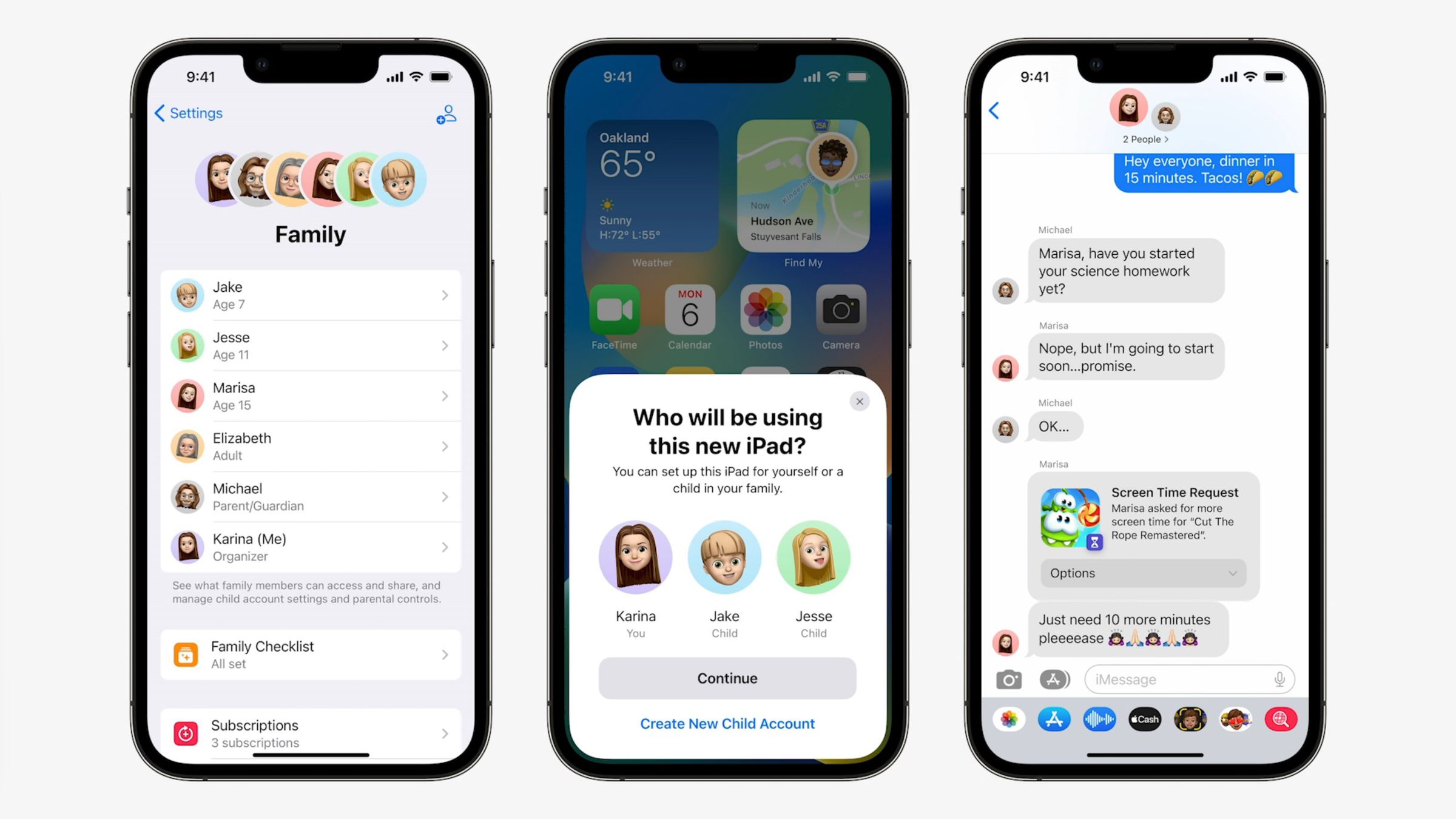 Family Sharing allows up to six people to be part of the family and, in iOS 16, will work with quick setup.