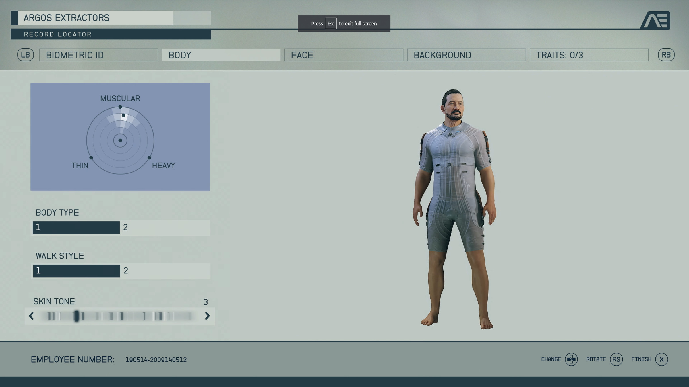 Character creation is full of customization in Starfield.