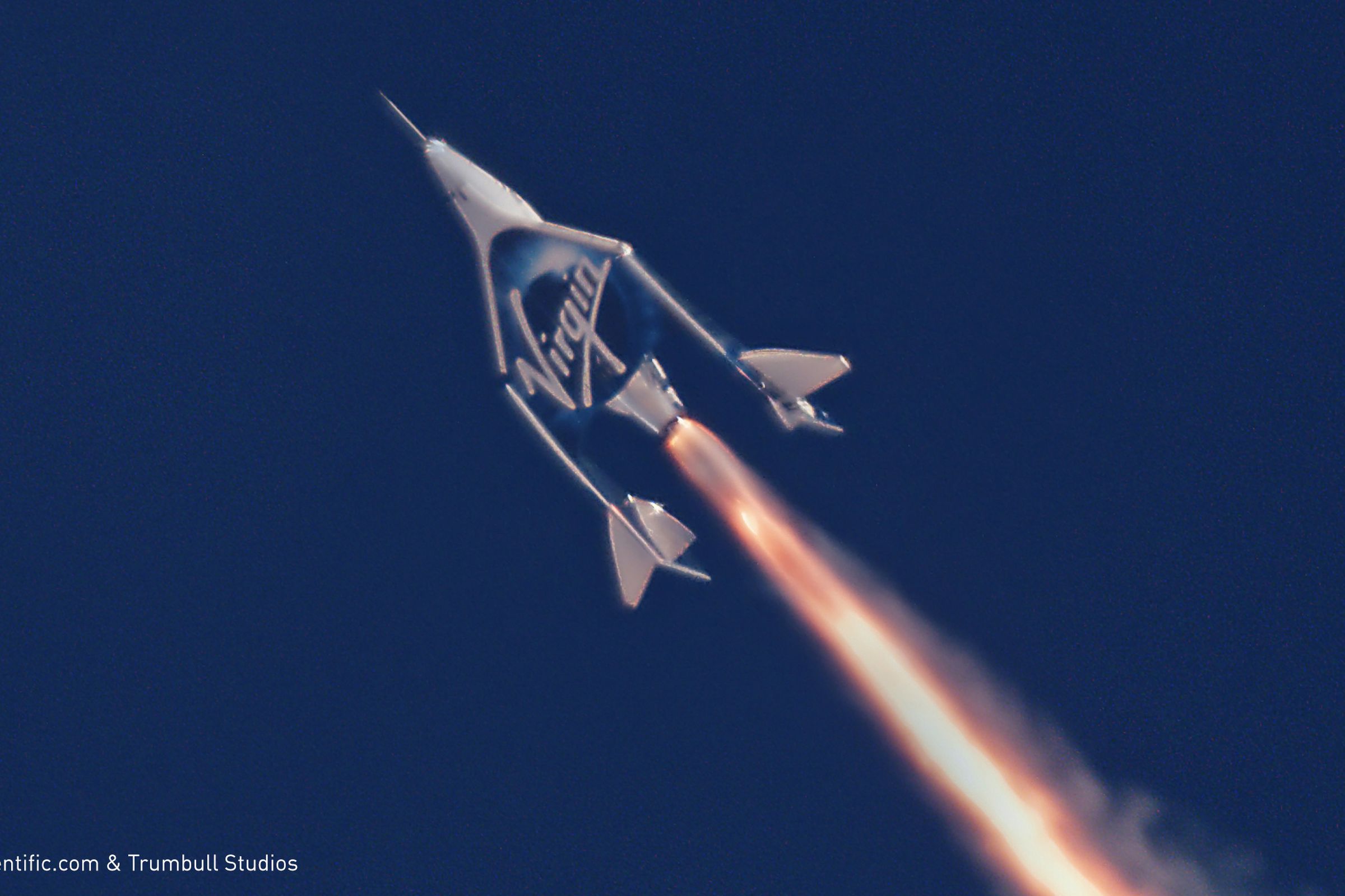 Virgin Galactic’s VSS Unity conducts a powered test flight