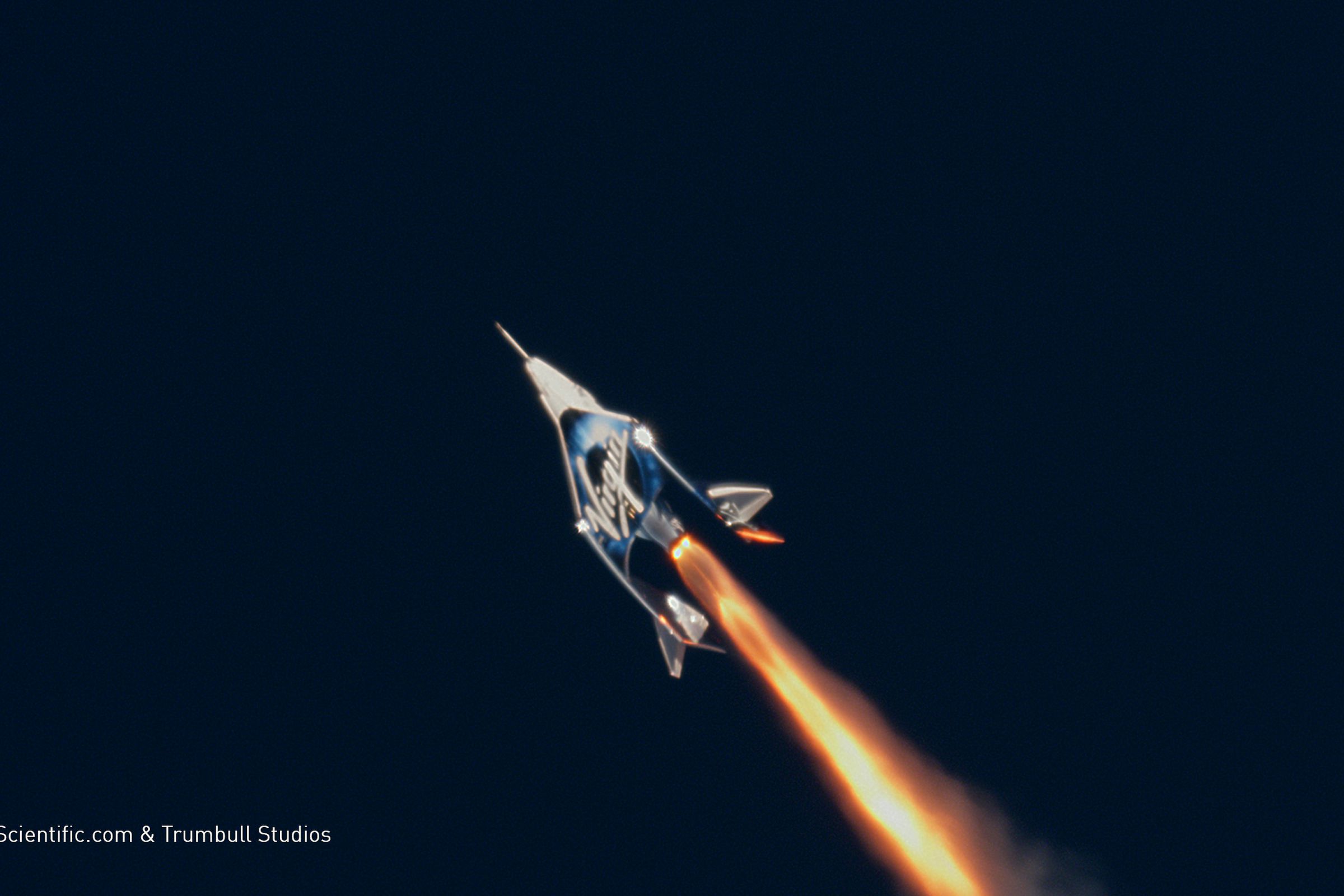 Virgin Galactic’s VSS Unity on its first trip to space