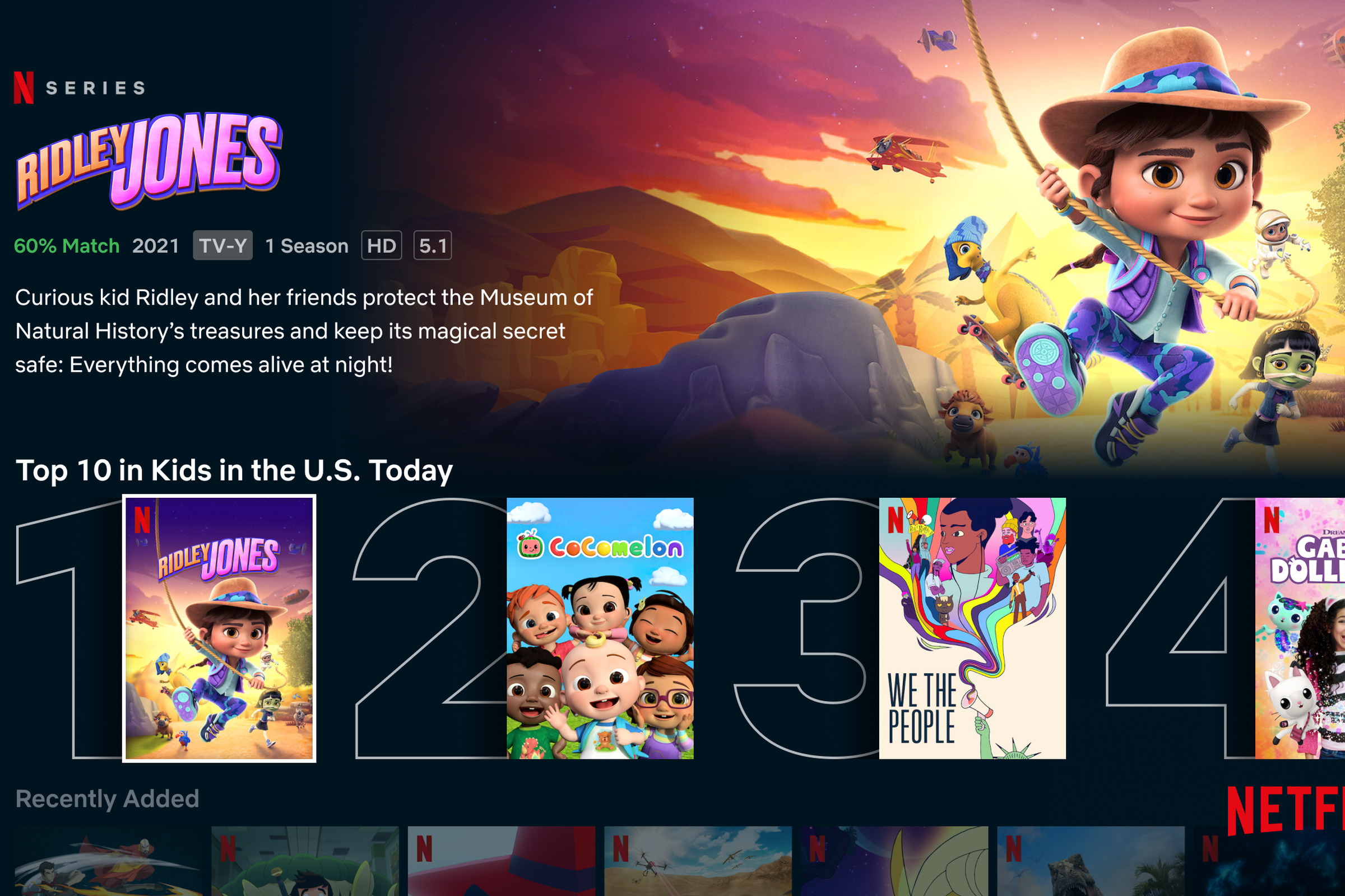 Netflix Kids will now have its own top 10 row.