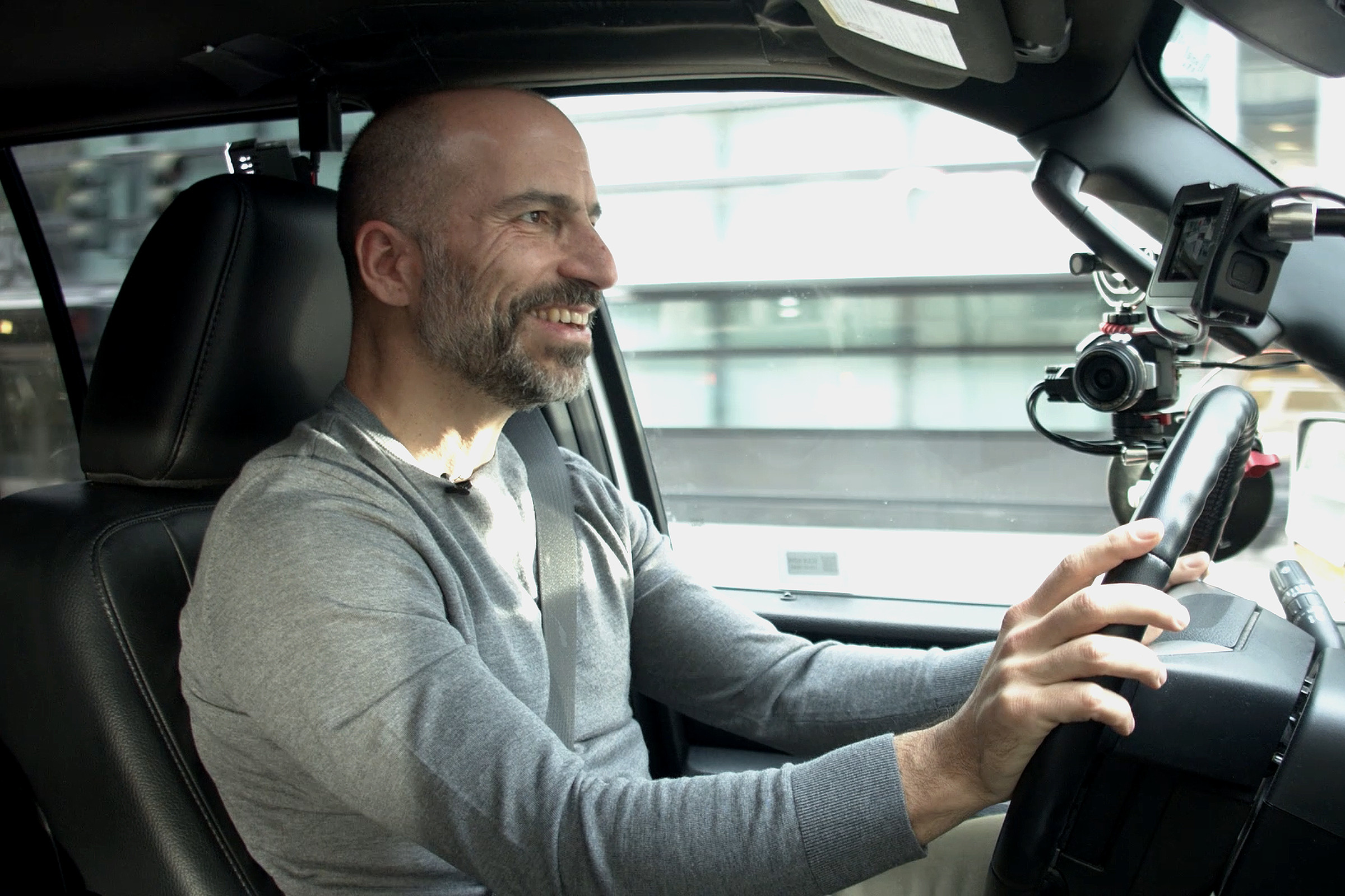 “How do you do, fellow drivers?” Uber CEO Dara Khosrowshahi personally tested out the new driver app before giving it the green light.