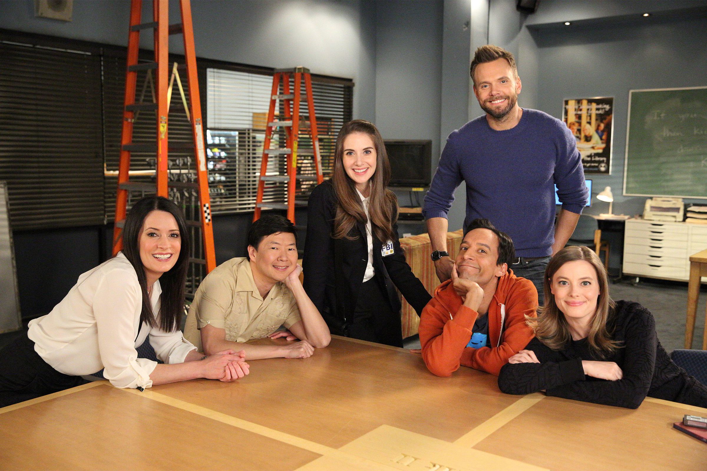 The remaining cast of Community in the season 6 Yahoo revival