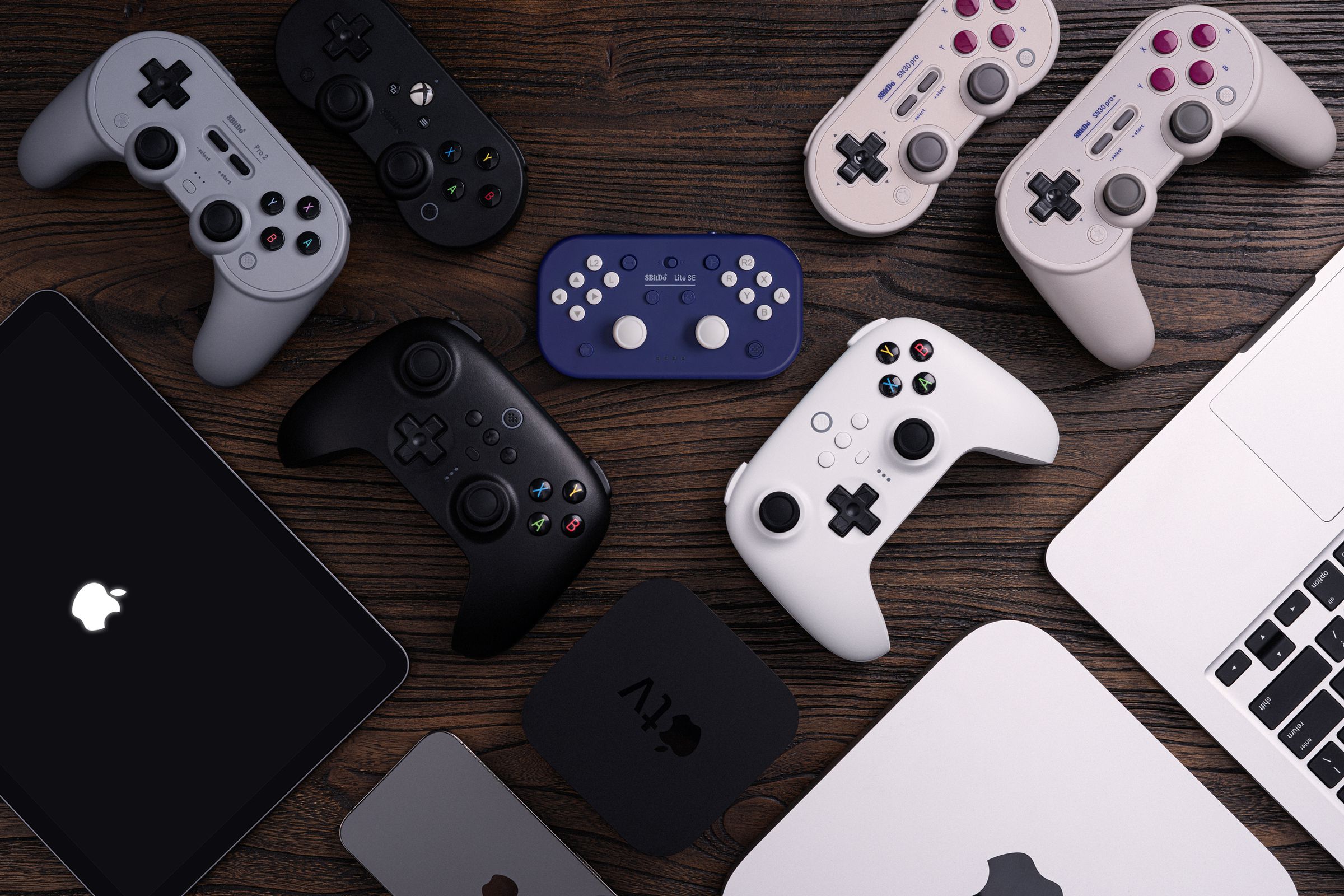 The six controllers with new Apple compatibility offer a little variety in form factor, layout, and look.