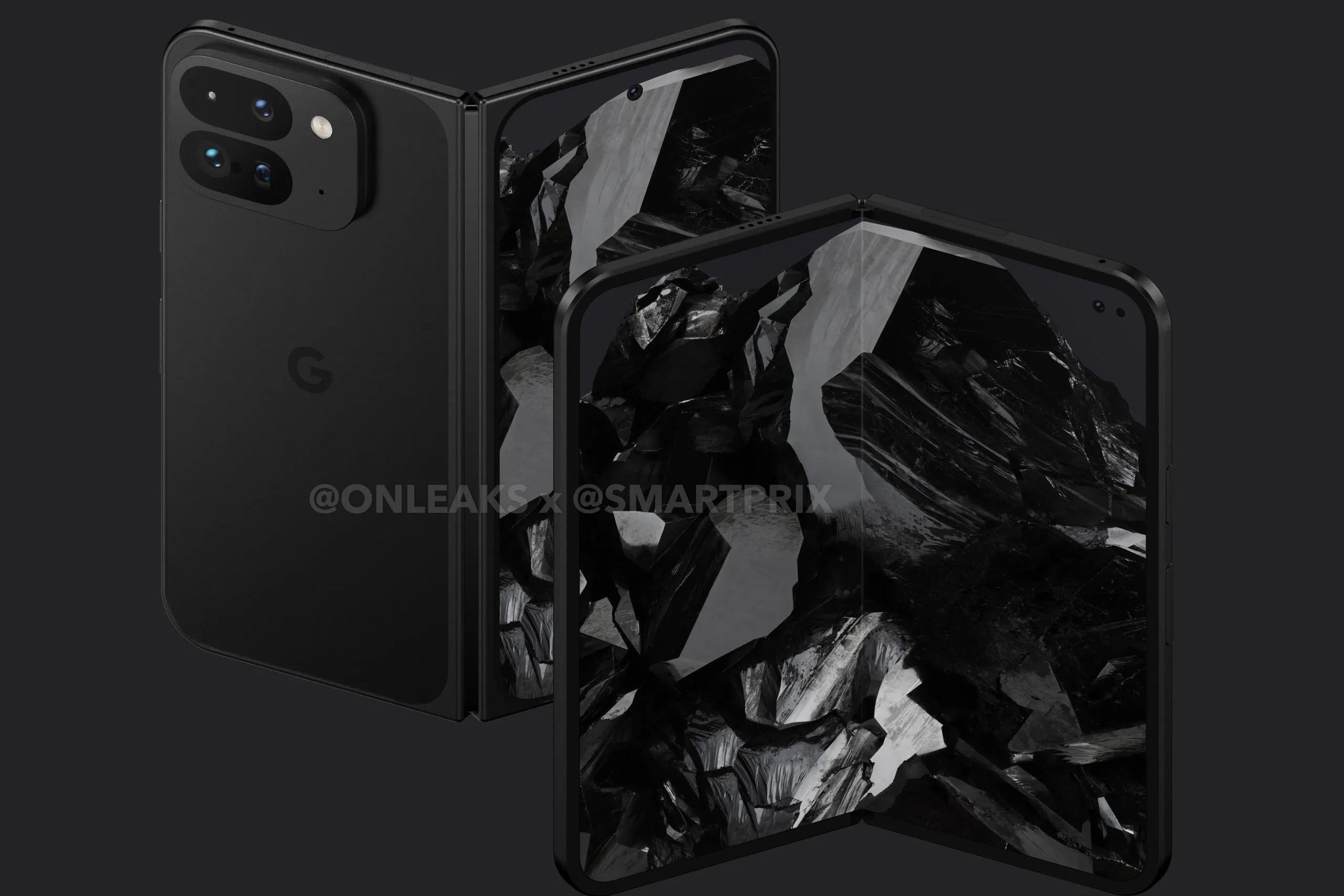 A leaked render that appears to show the Google Pixel Fold 2