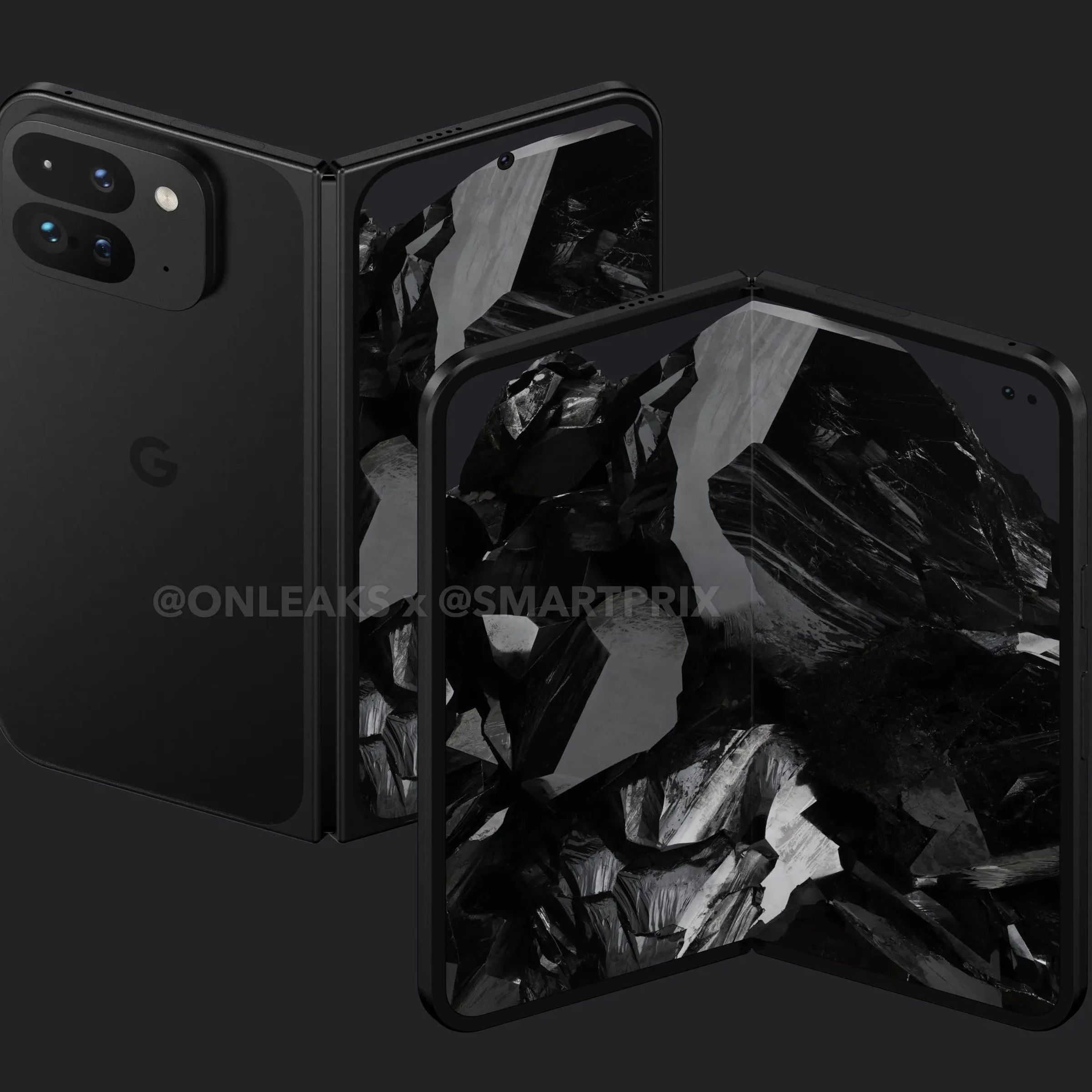 A leaked render that appears to show the Google Pixel Fold 2