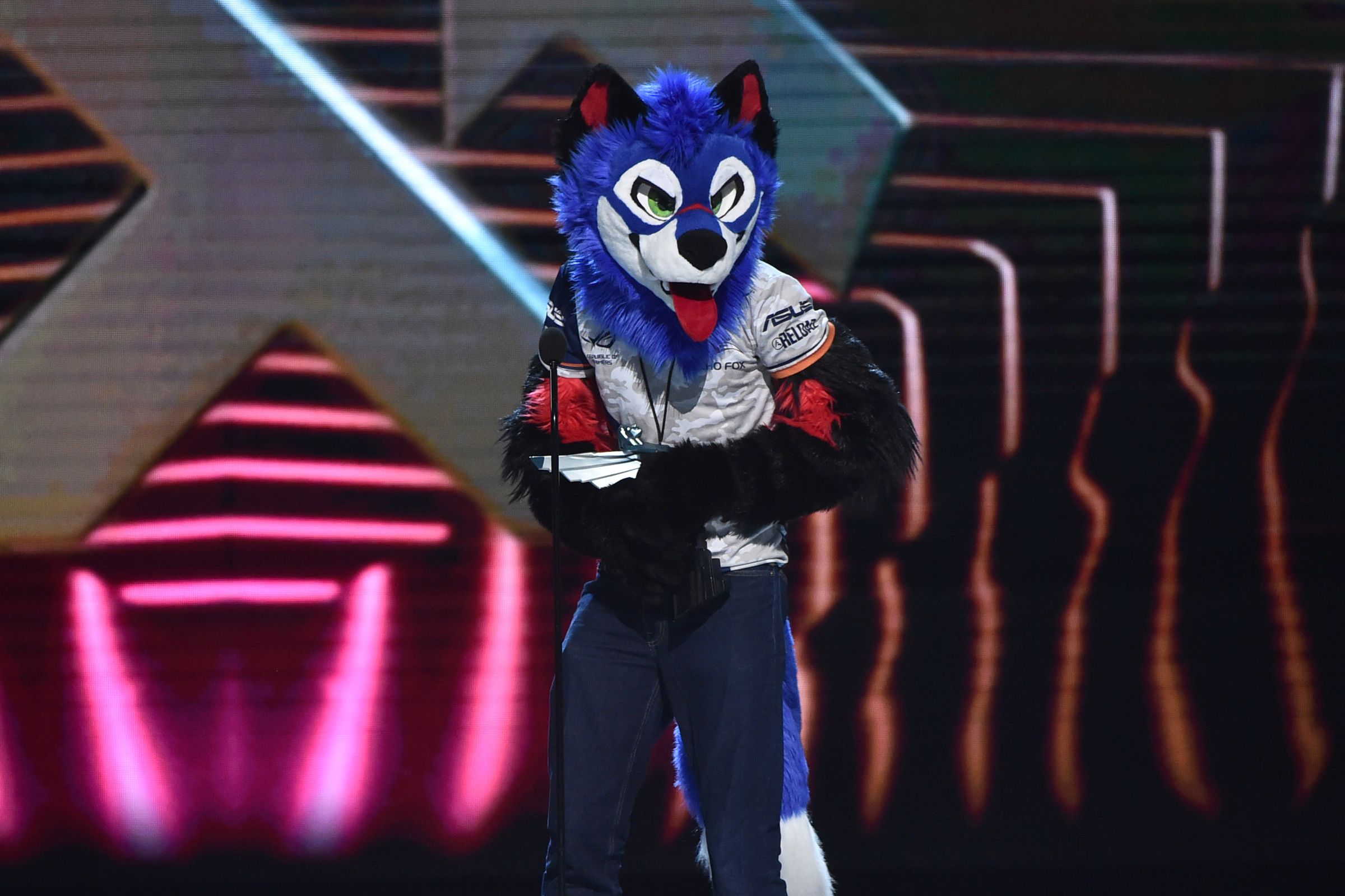 SonicFox onstage at the 2018 Game Awards.